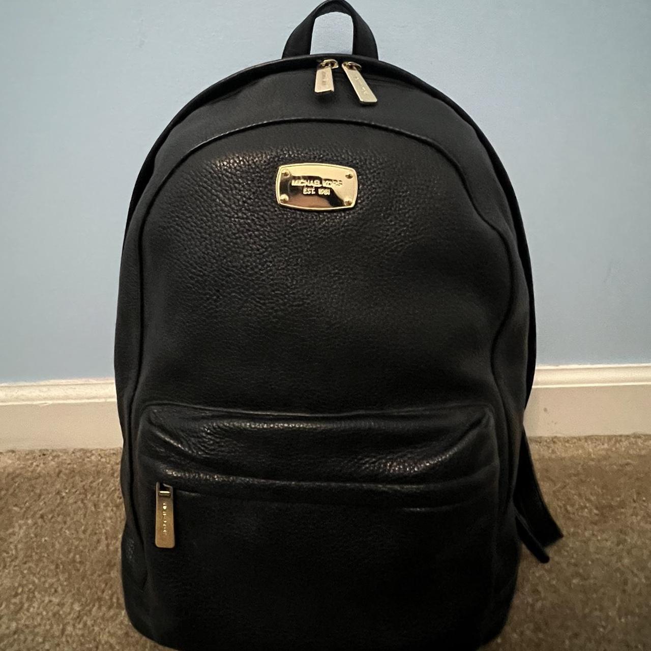 Michael kors black hot sale and gold backpack