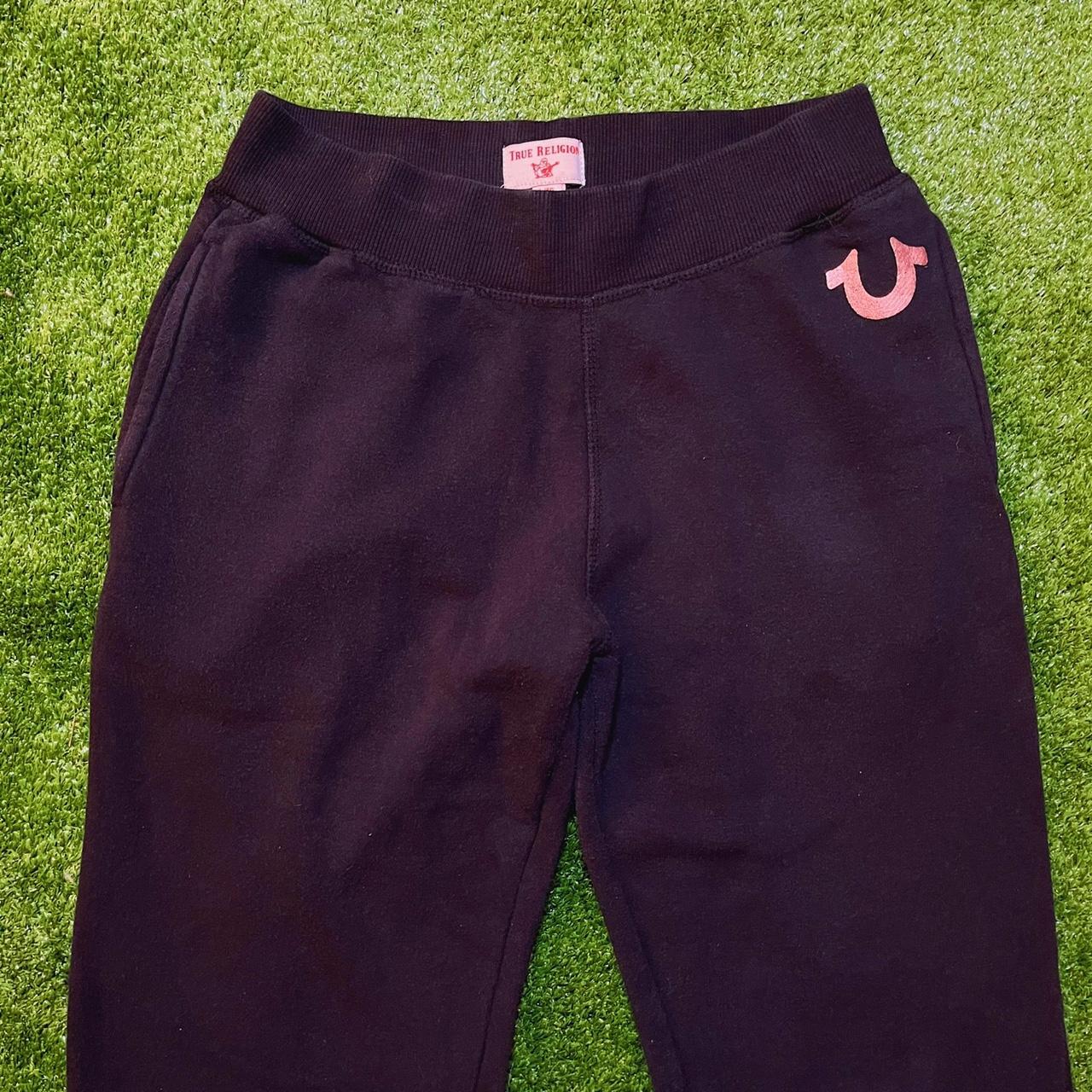 Black Low Rise True Religion Sweatpants super... Depop