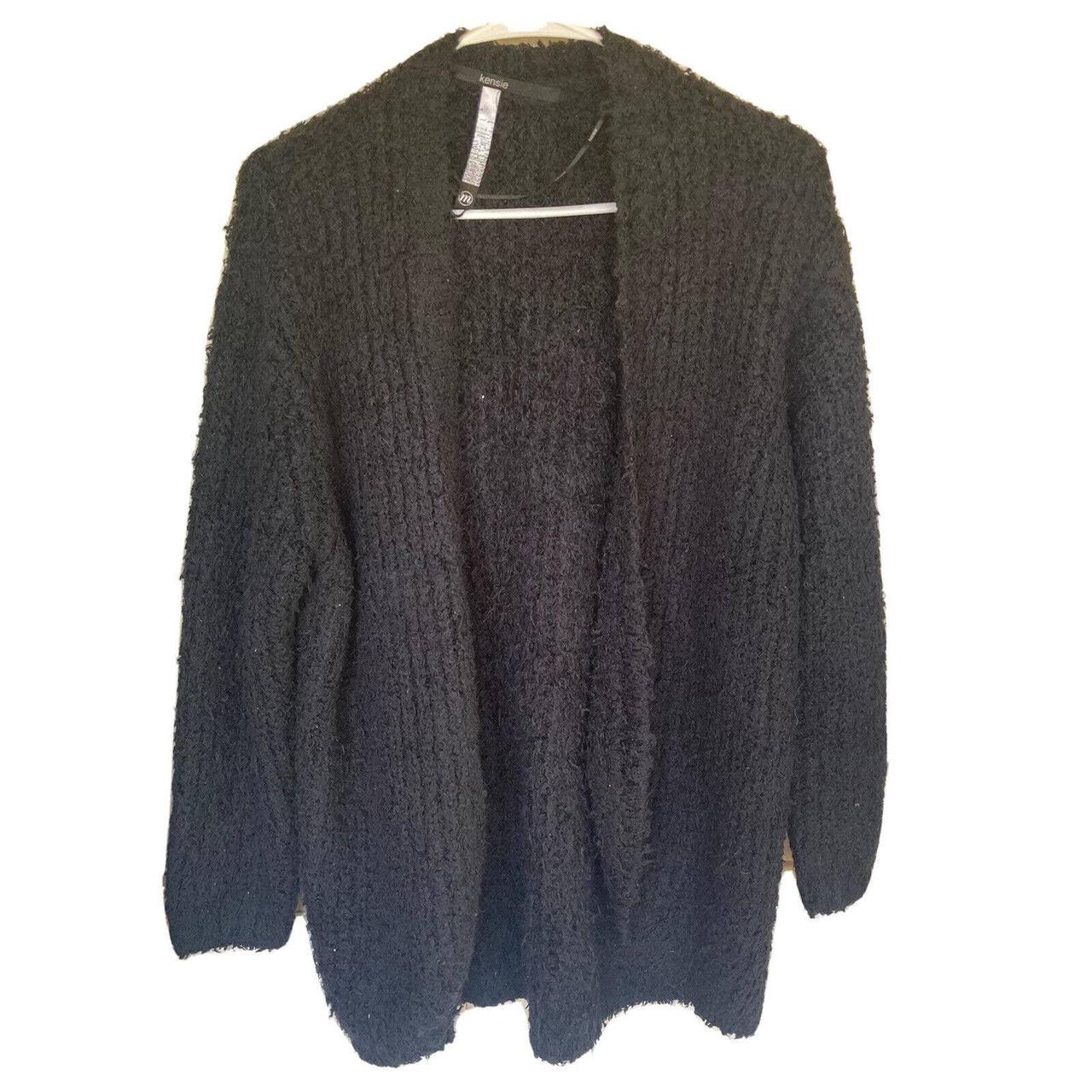 Kensie Cardigan Sweater Womens Med Black Open Front. Depop