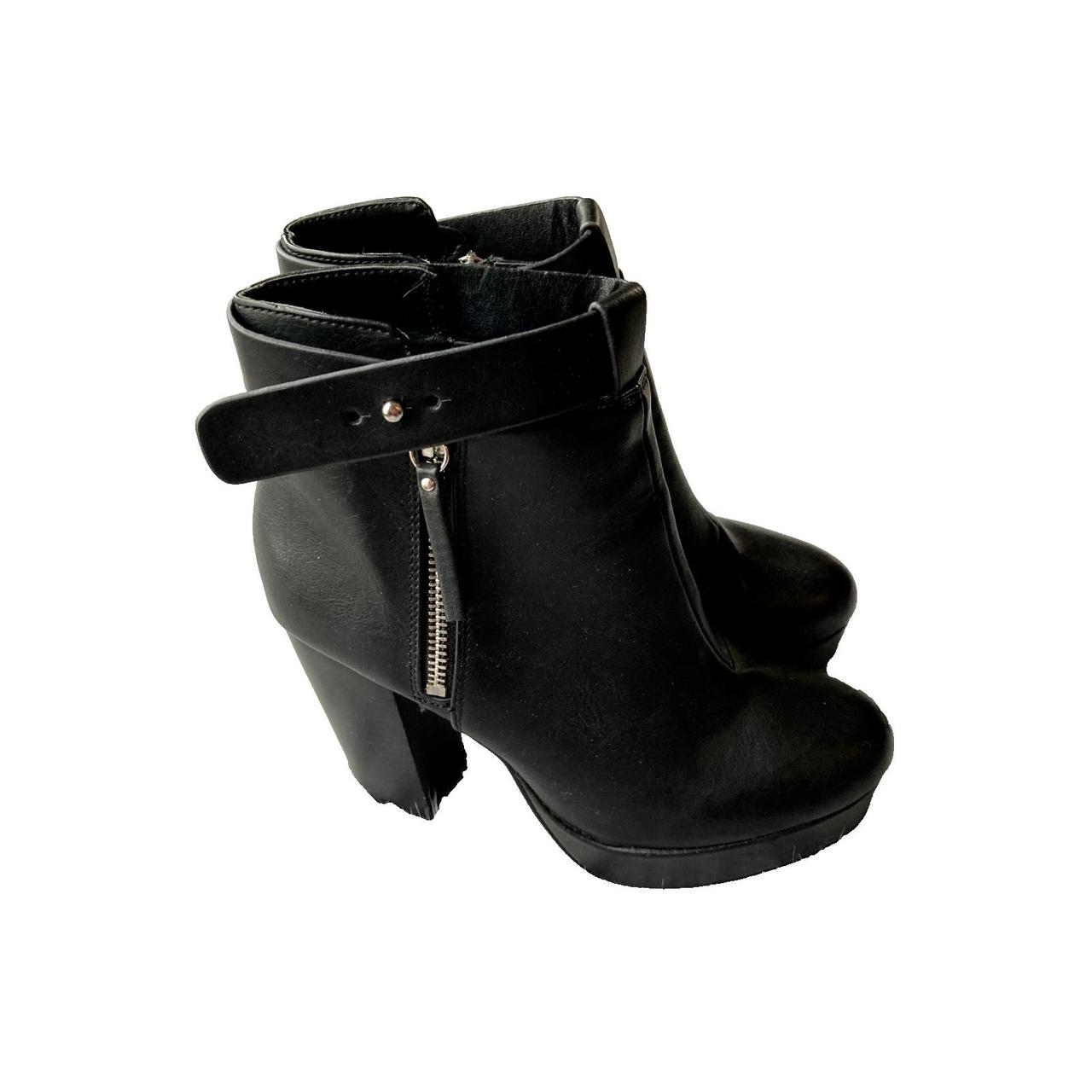 Divided black shop ankle boots