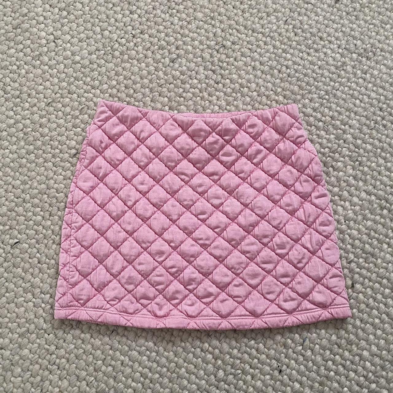 Frankie s Bikini Pink quilted mini skirt Size S Depop