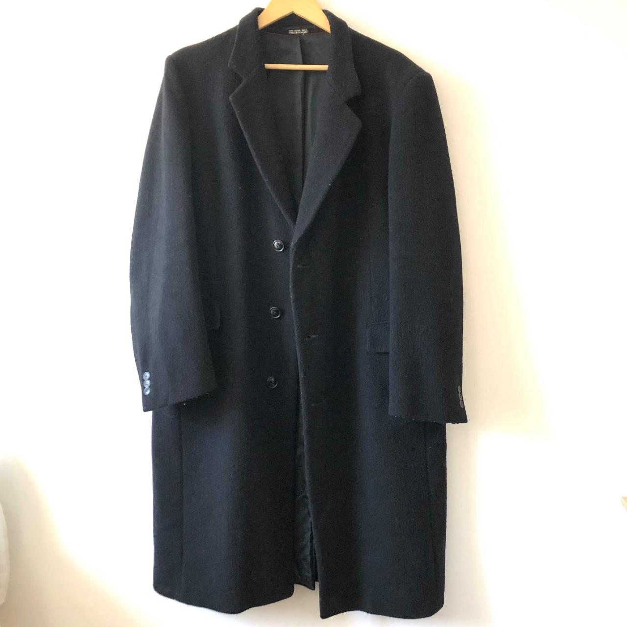 Vintage Teller Cashmere Coat Long Black Coat Size... - Depop