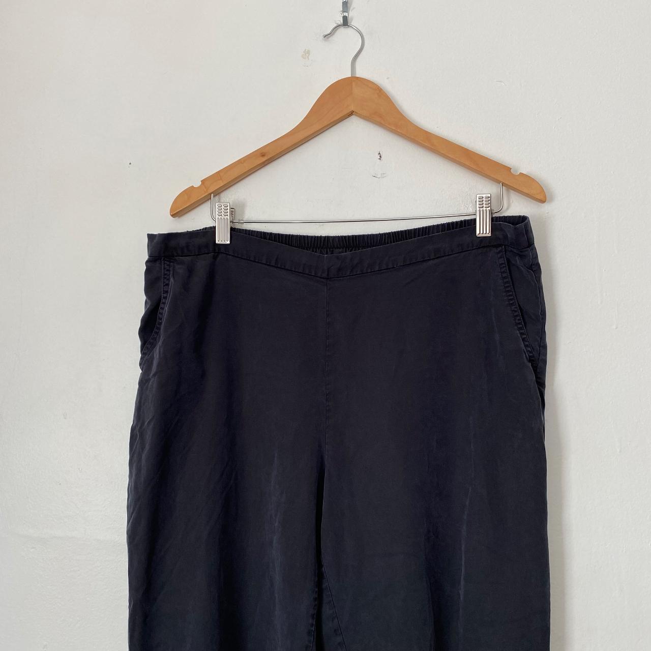 Soft Surroundings Navy Tencel Pants Size Petite - Depop