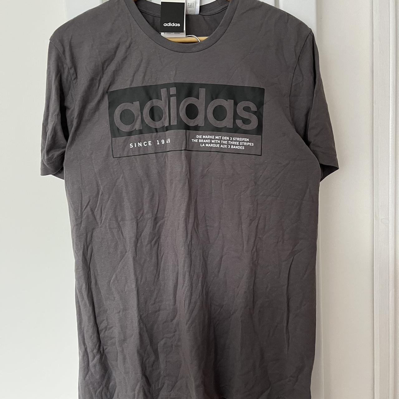 Adidas - Grey t-shirt Size medium Brand new with... - Depop