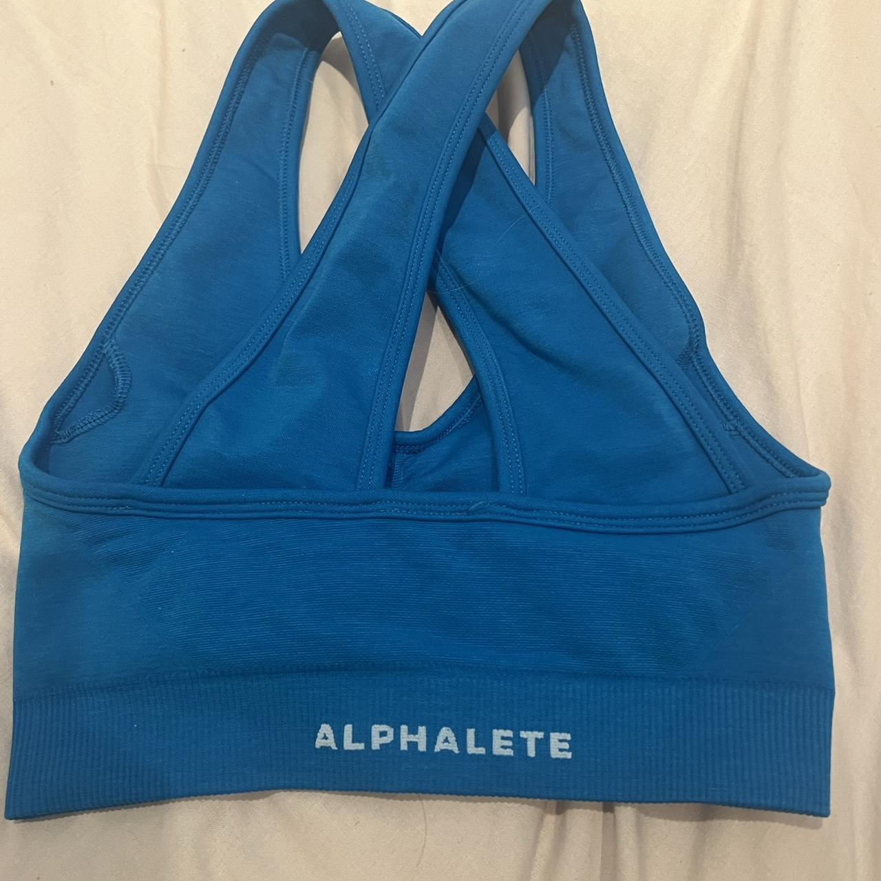 Alphalete amplify sports bra rapid blue XS extra... - Depop