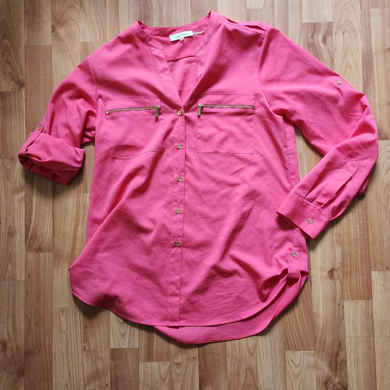 Calvin klein pink sales blouse