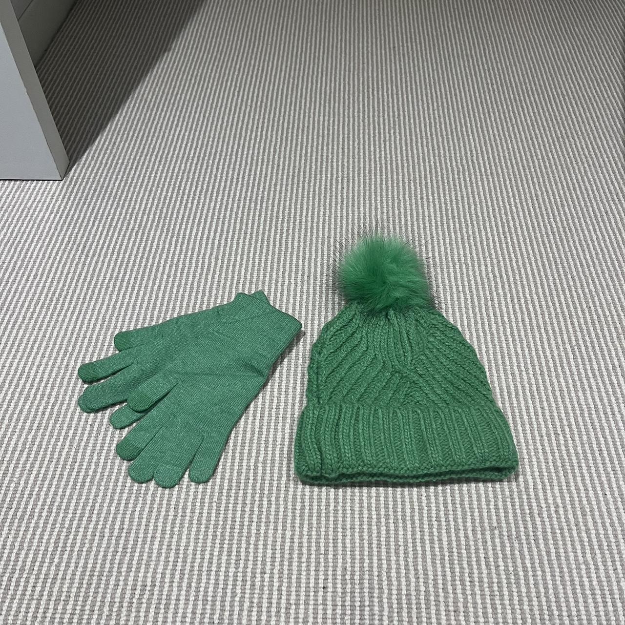 Brand new green bobble hat and gloves set from Marks... Depop