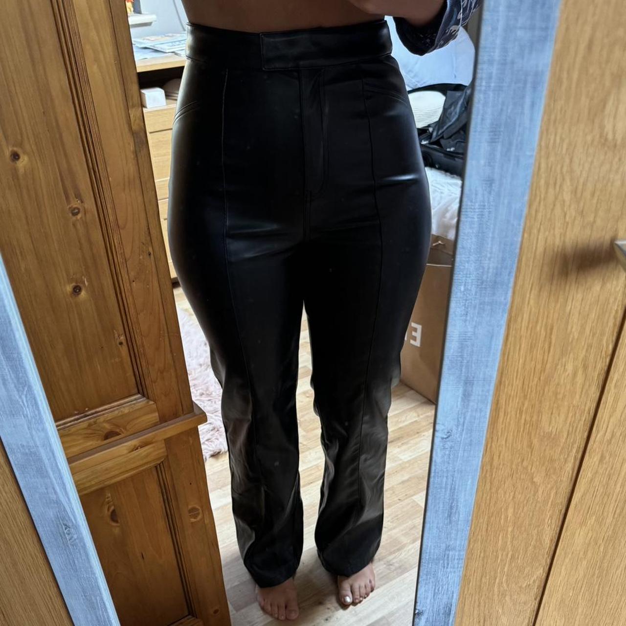 River island leather pants High waisted, very... - Depop