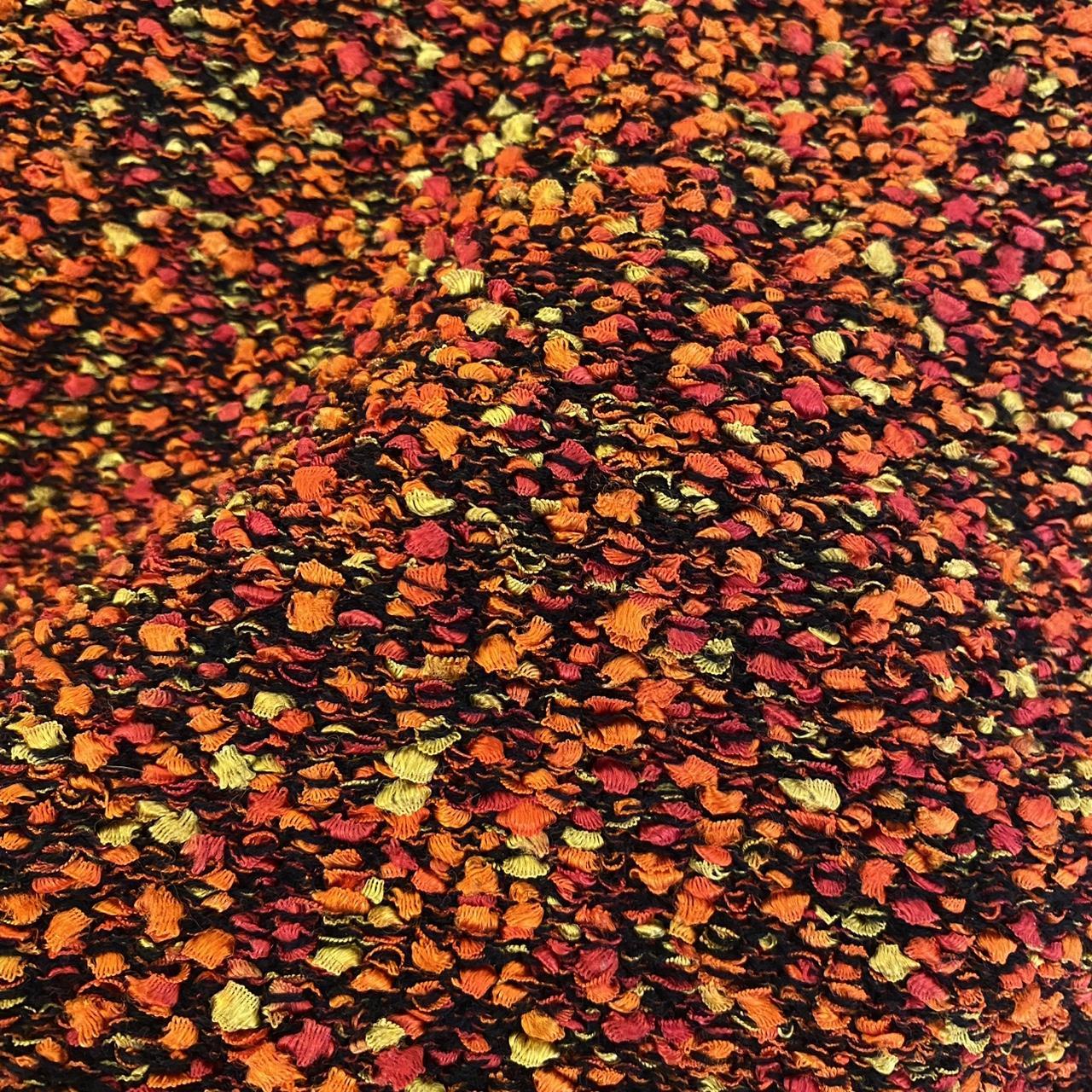 Women's Sweater - Orange/Multi - M – vintage text… - image 3