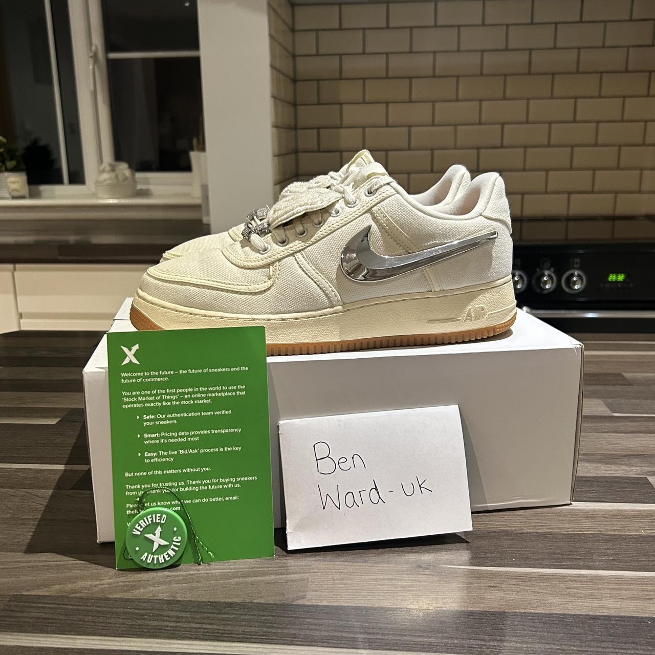 Travis Scott Nike AF1 Sail Colourway UK Men's 8/... - Depop