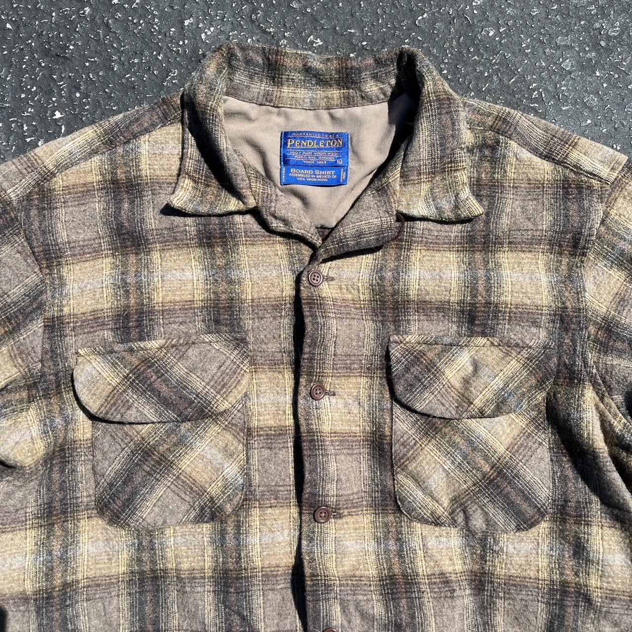 Pendleton Men's Brown and Tan Shirt | Depop