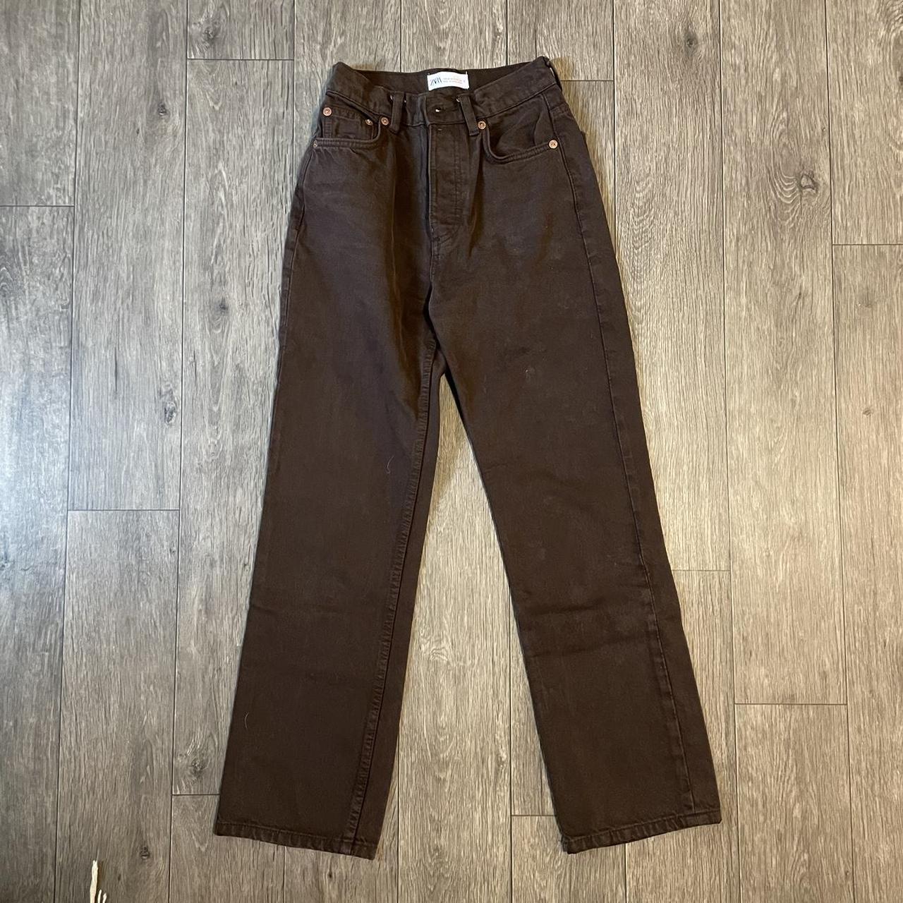 Zara Women's Brown Jeans | Depop