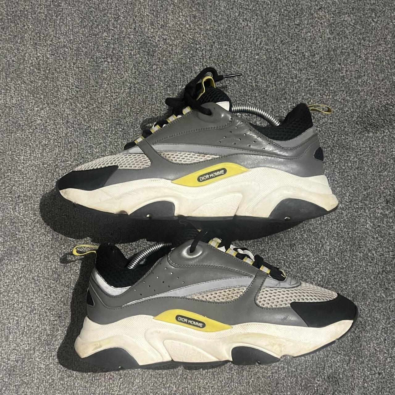 Dior B22 Grey Black & Yellow Size UK 8.5 / EU... - Depop