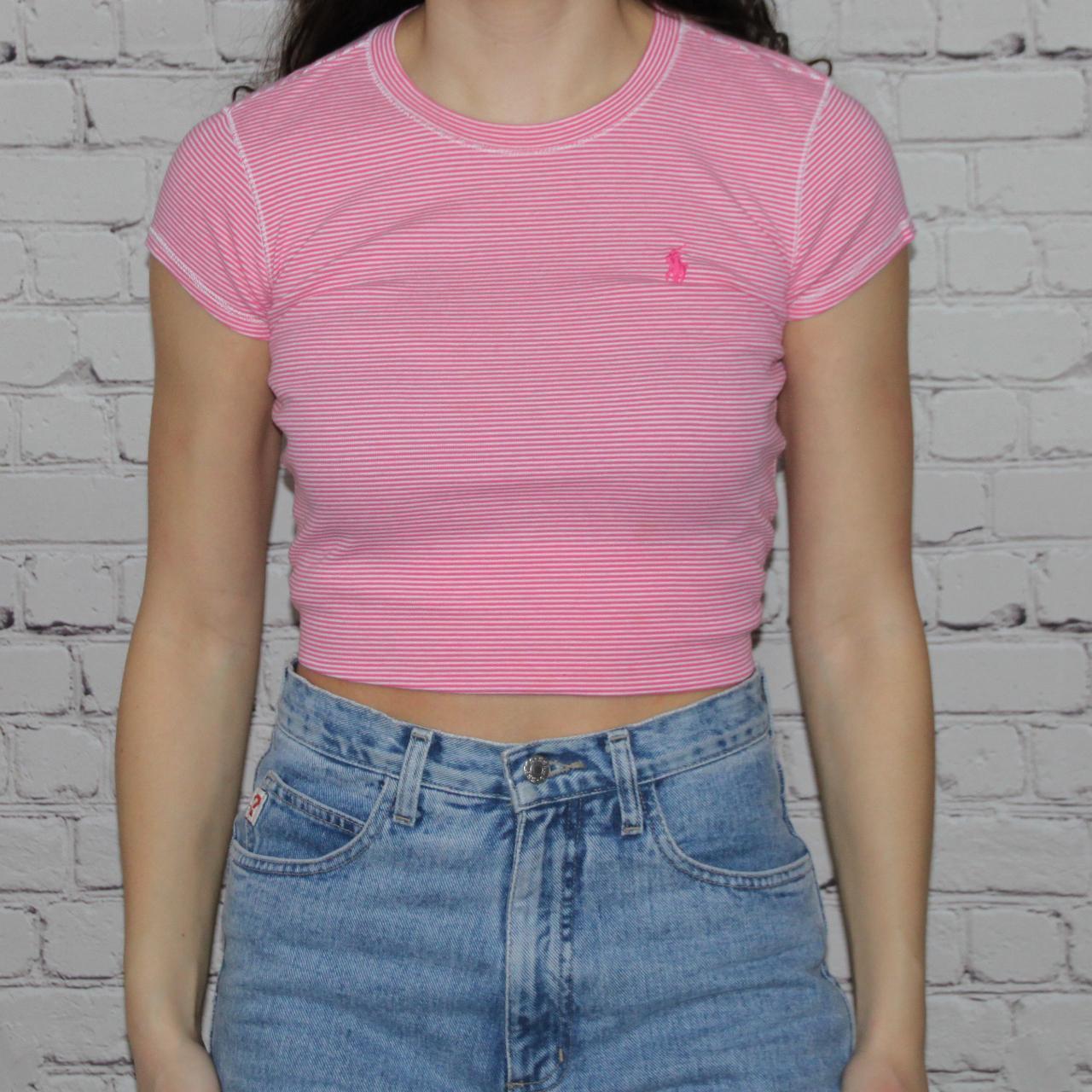 THE ABSOLUTE CUTEST hot pink Ralph Lauren cropped - Depop