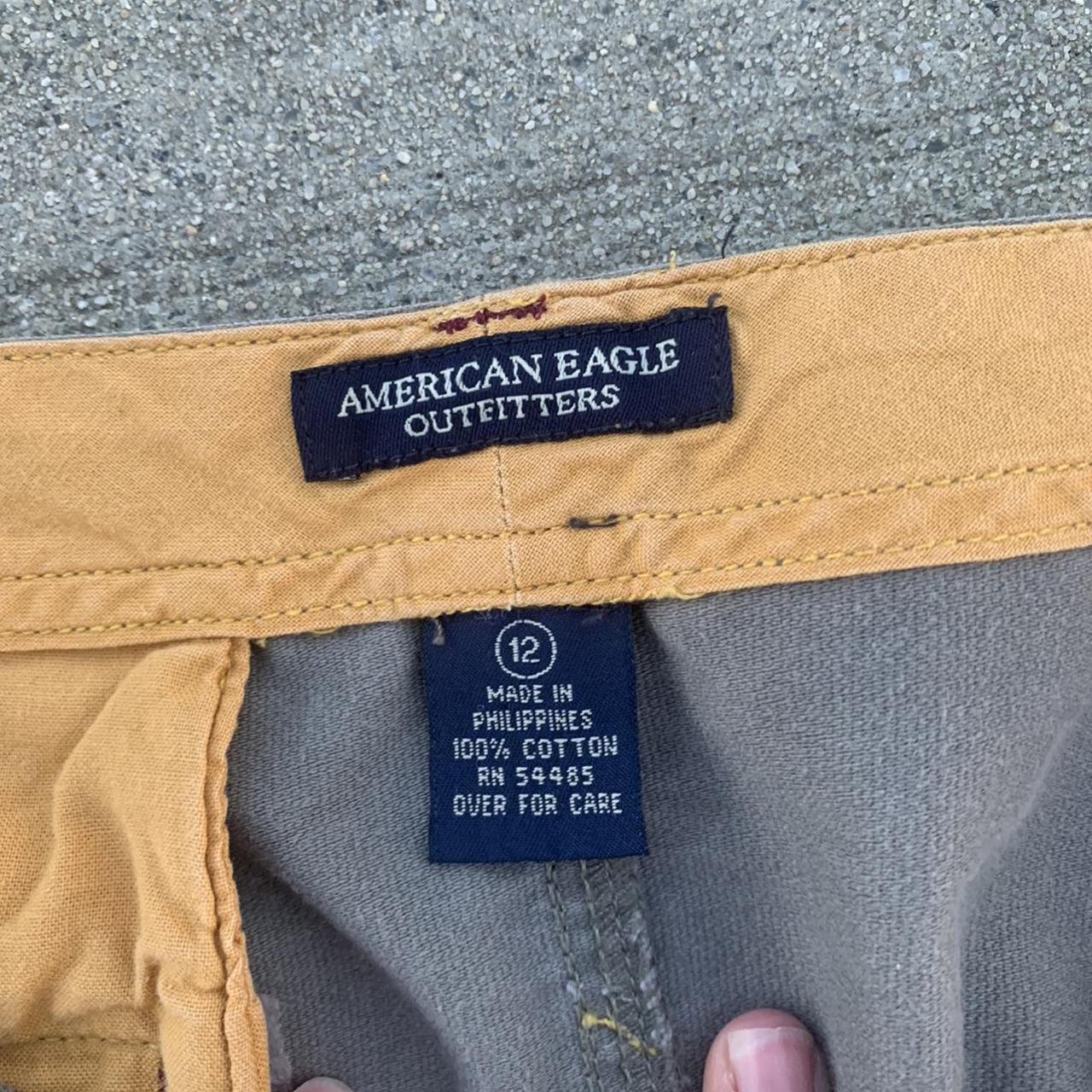 Y2k khaki mini cargo skirt by vintage American eagle... Depop