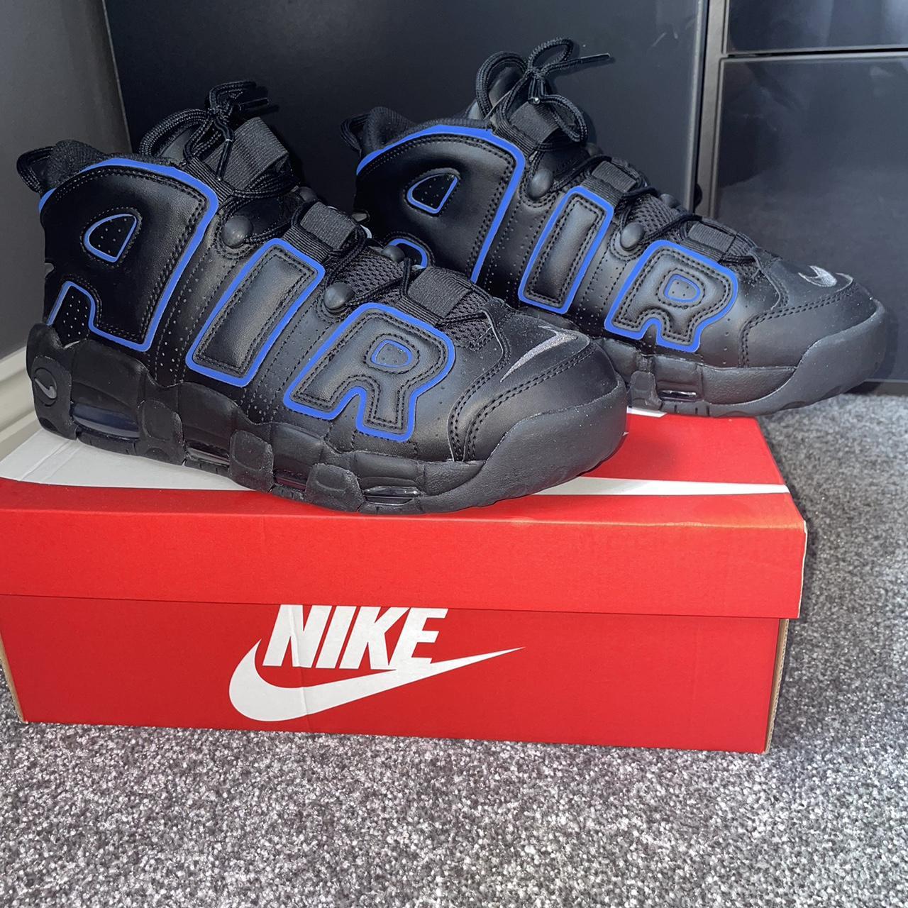 Nike Air Uptempo ‘98 Black/ Blue Size 9 Excellent... - Depop