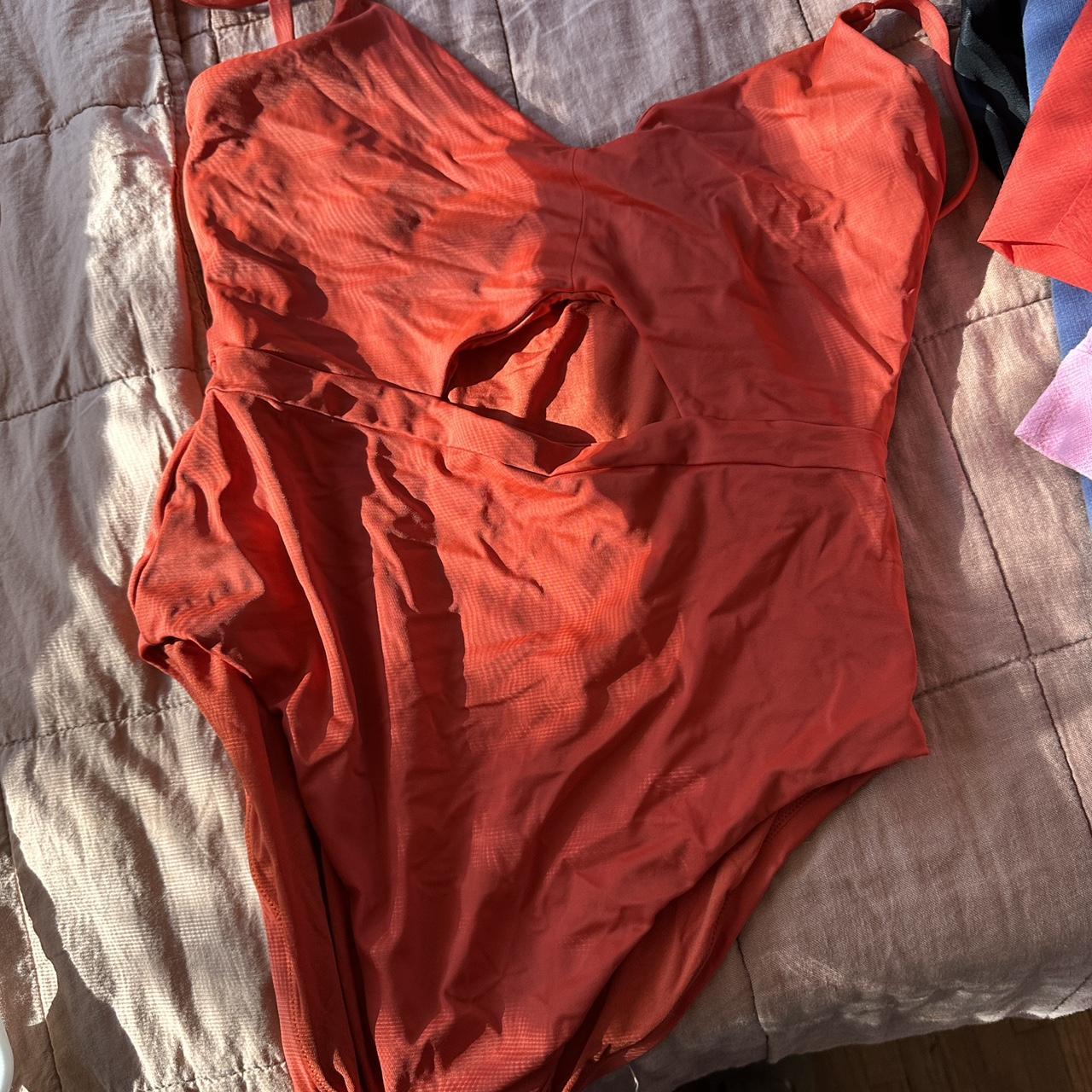 Andie Swim rust colored one piece with cutout. Has... - Depop