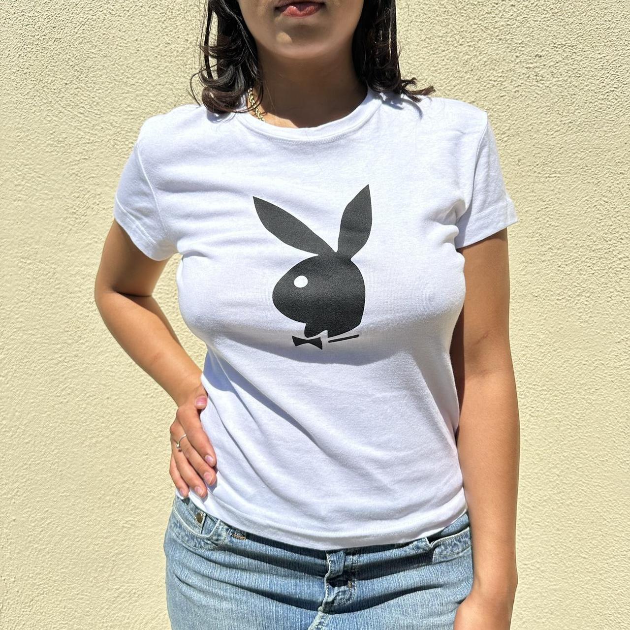 Vintage 90s Playboy Women's Black White Brown Real - Depop