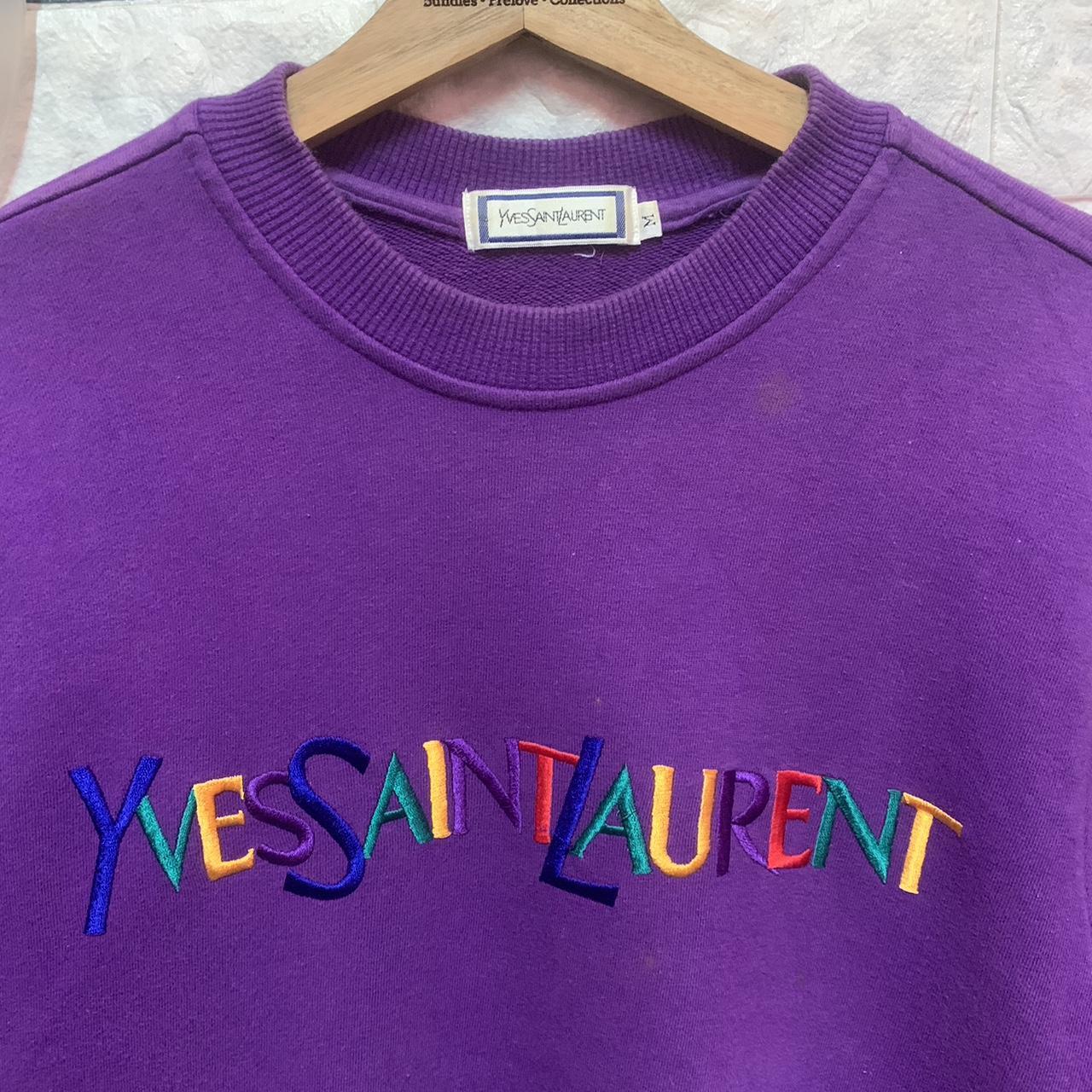 希少✨イヴサンローラン YSL ロゴスウェット 刺繍 ヴィンテージ