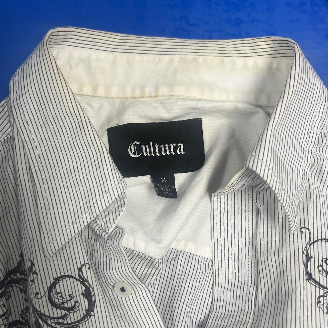 Cultura Men's Grey and Black Shirt (8)
