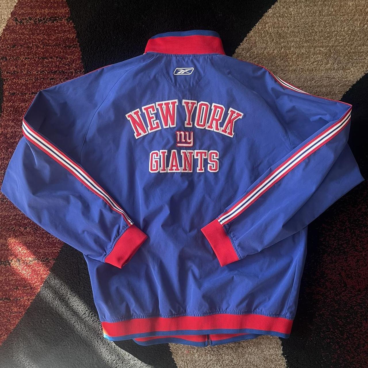 New York Giants Reebok jacket Size: - Depop