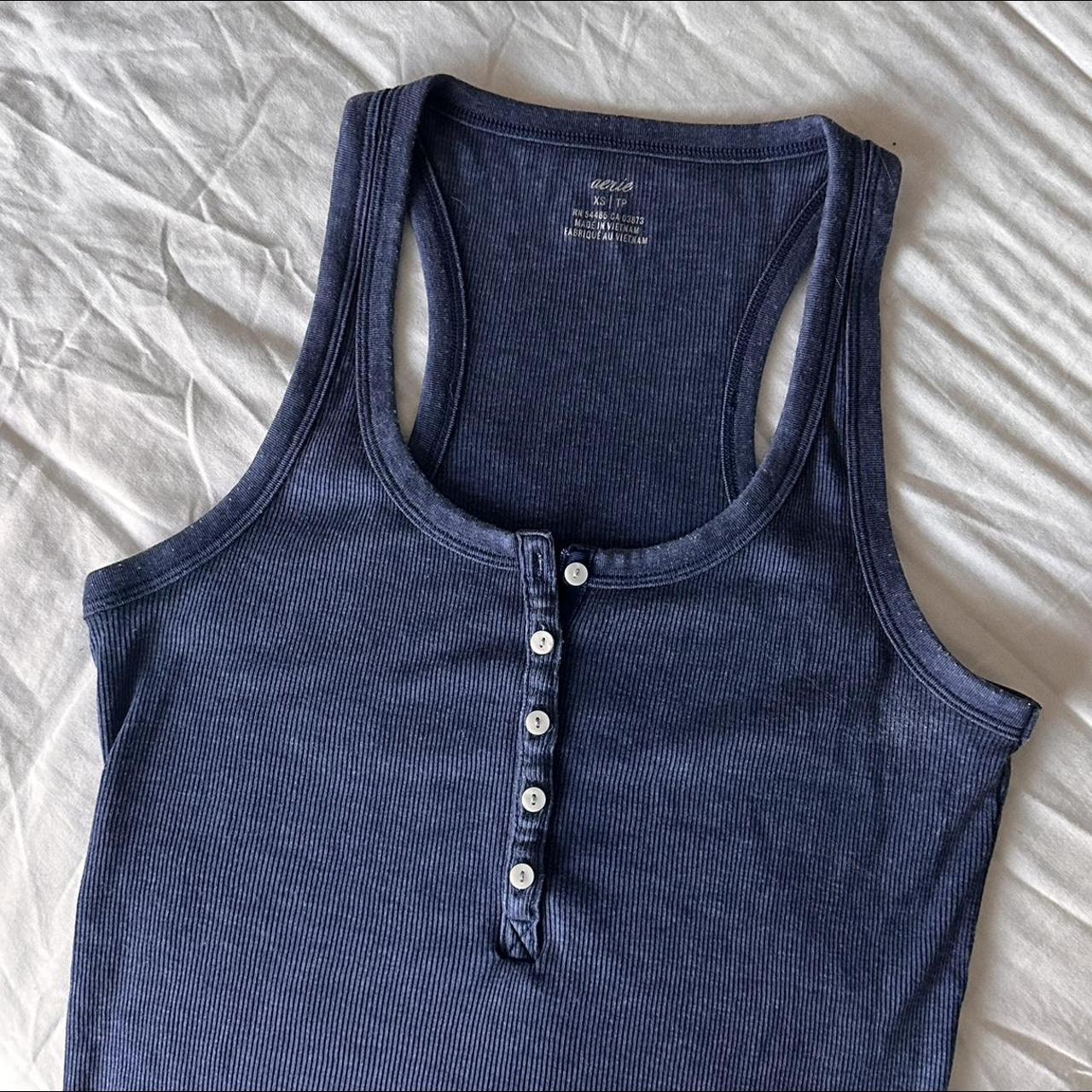 Aerie/American eagle brand Henley tank tops. Blue is... Depop