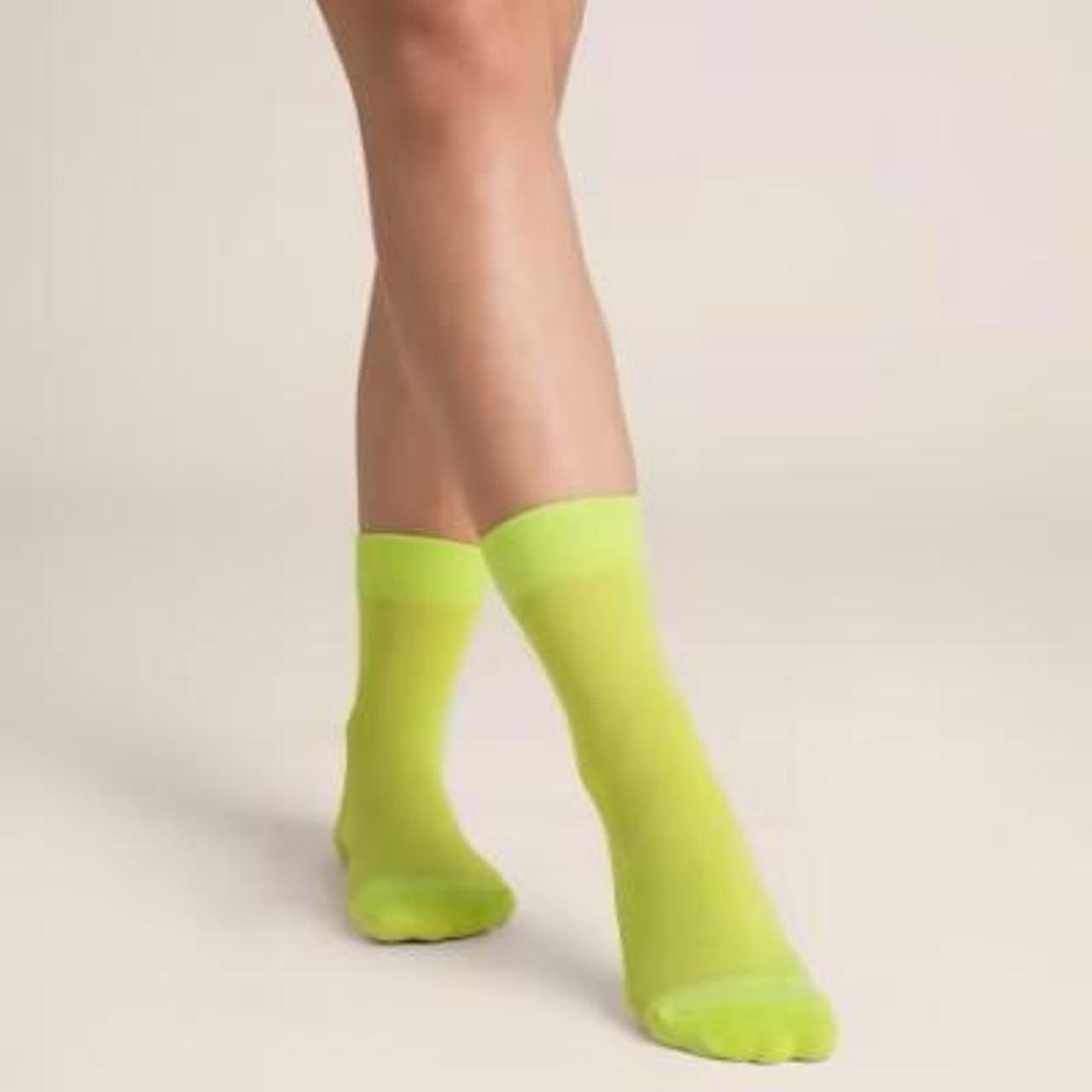 Women's Yellow and Green Socks Depop