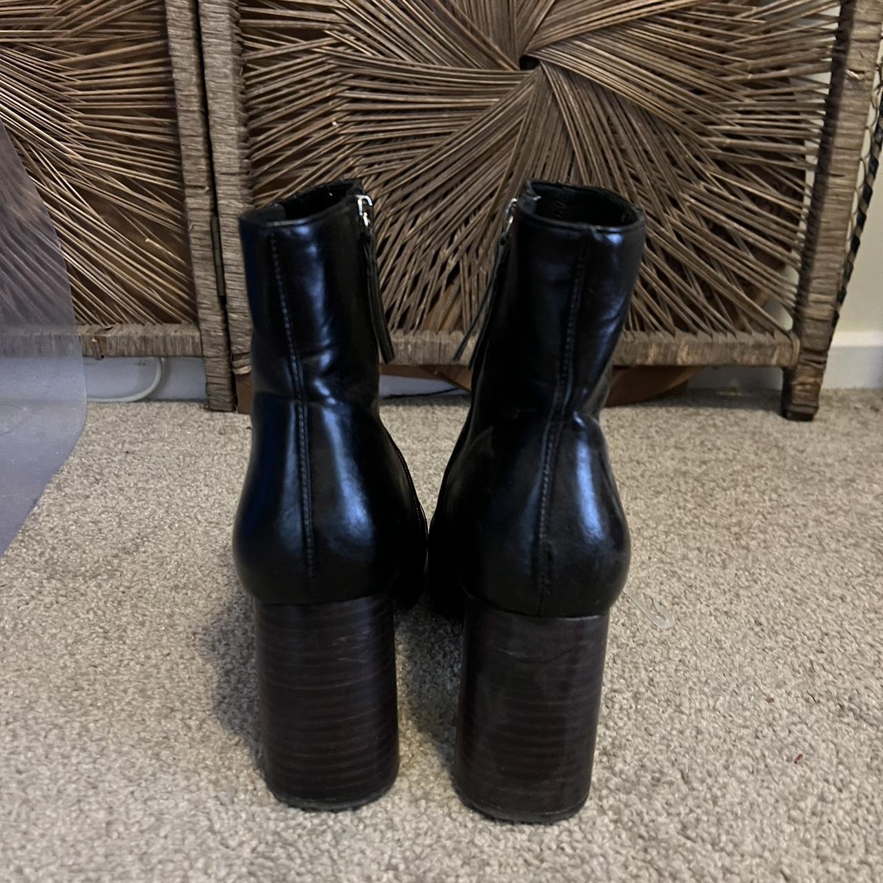 ASOS Black Platform Heel Boots UK 7/AU 9... - Depop