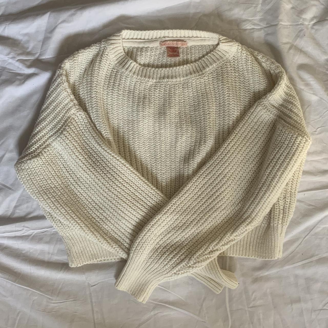 Cream Urban Outfitters cropped sweater Great winter... - Depop