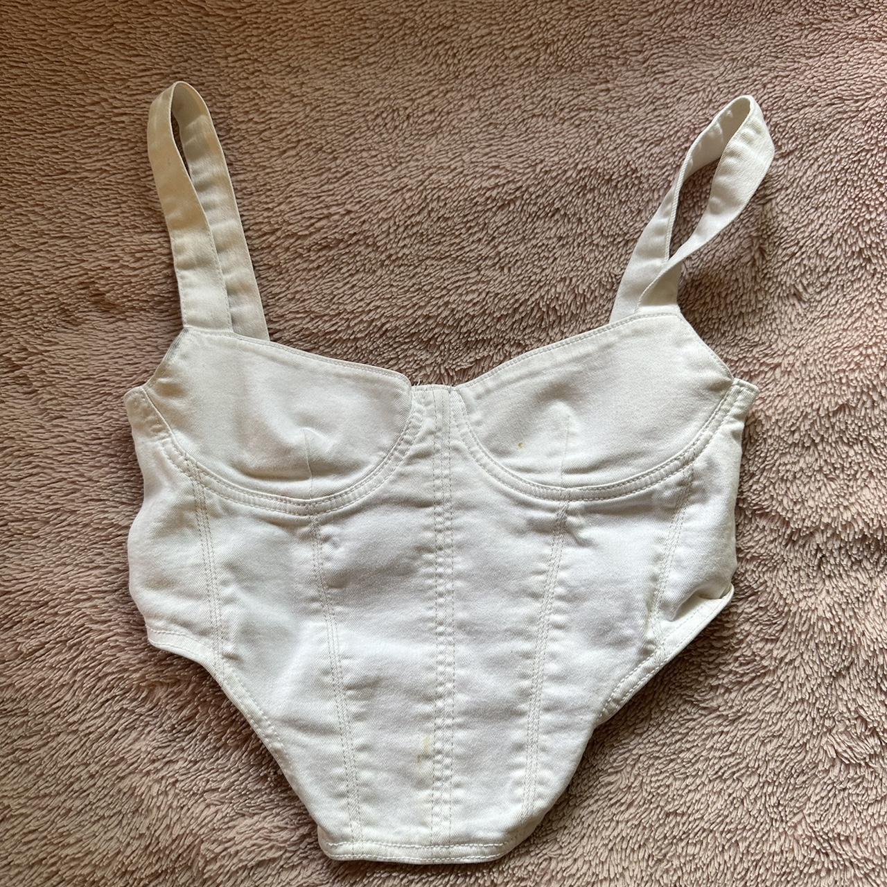 zara white corset free shipping!!!! Depop