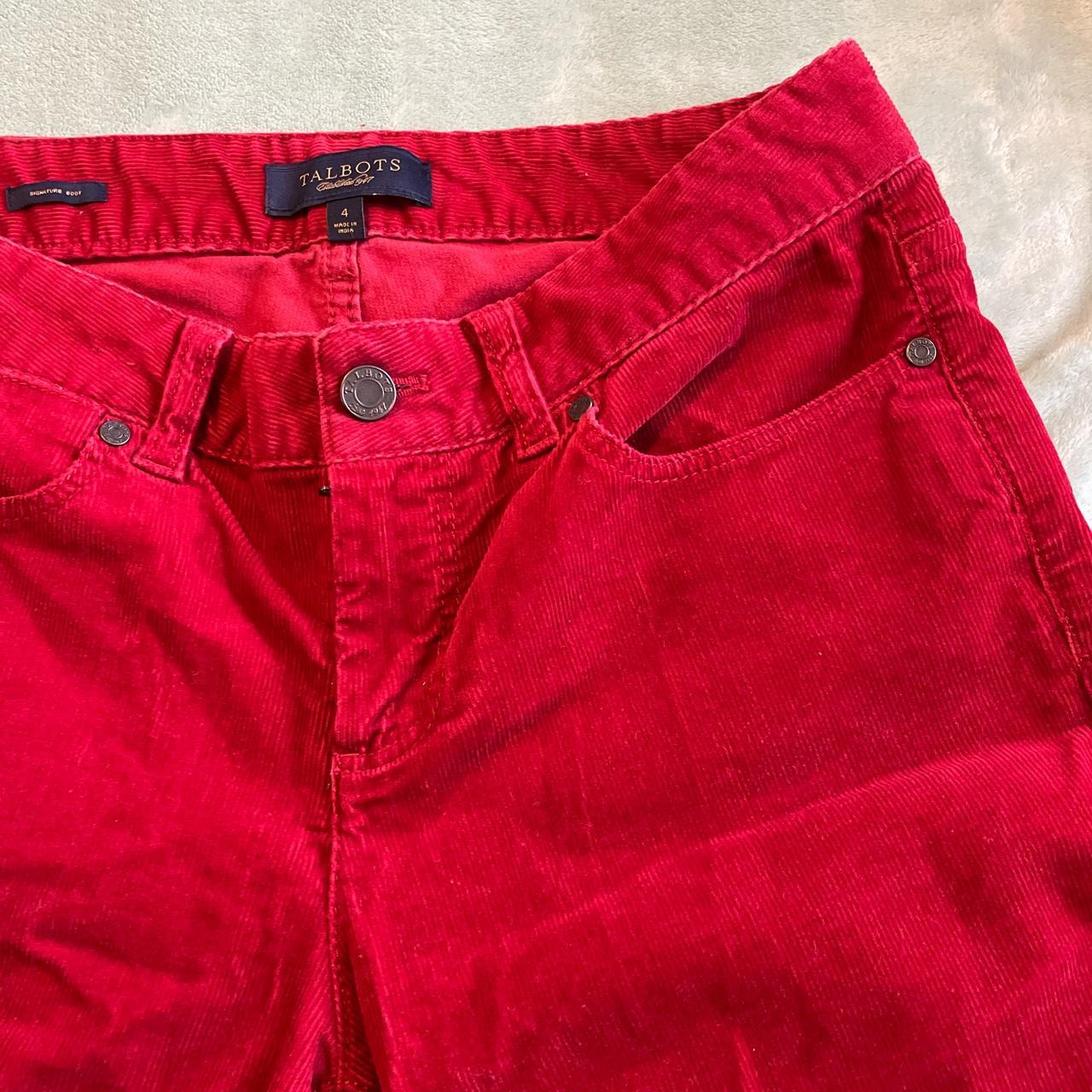 Red Corduroy Pants Labeled size 4 Waist: 14.5” Rise:... - Depop