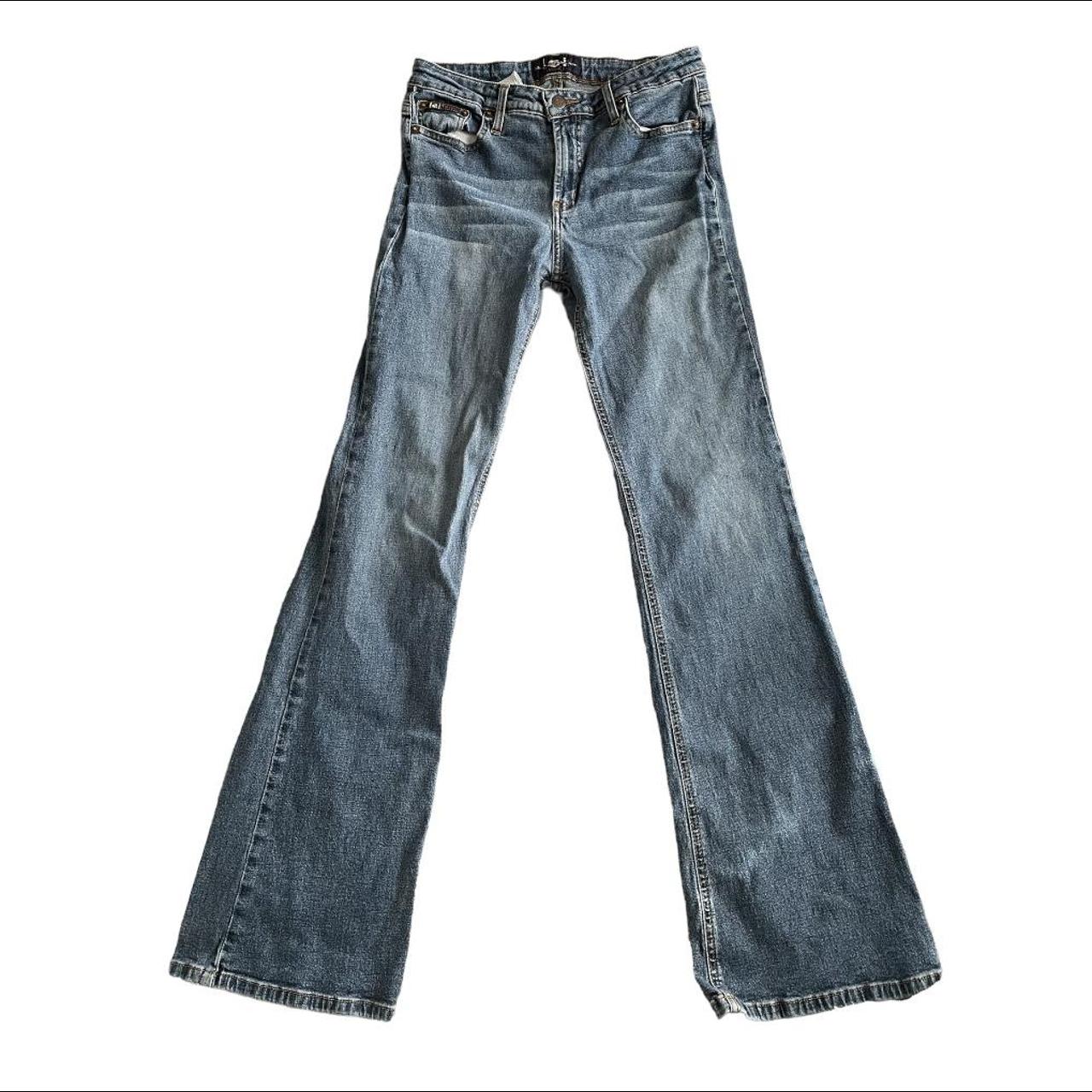 Vintage y2k l.e.i. flared denim jeans Marked size... - Depop