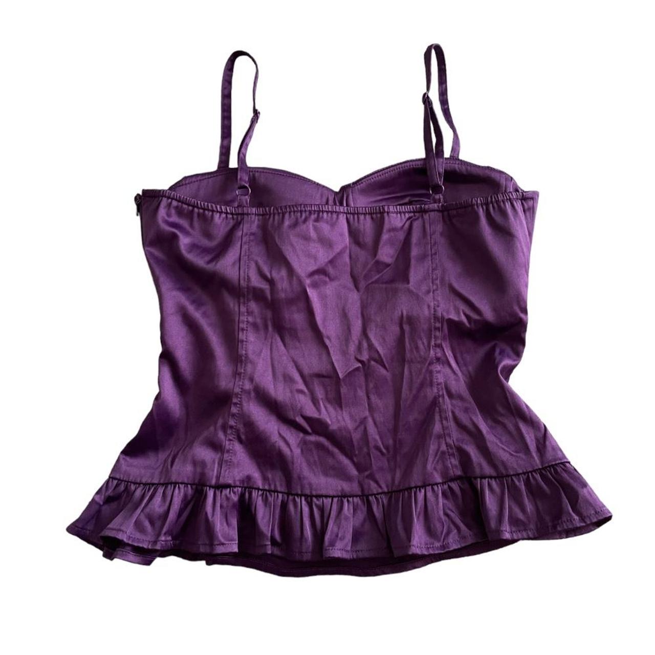 Forever 21 y2k Purple Corset Top Marked size... - Depop