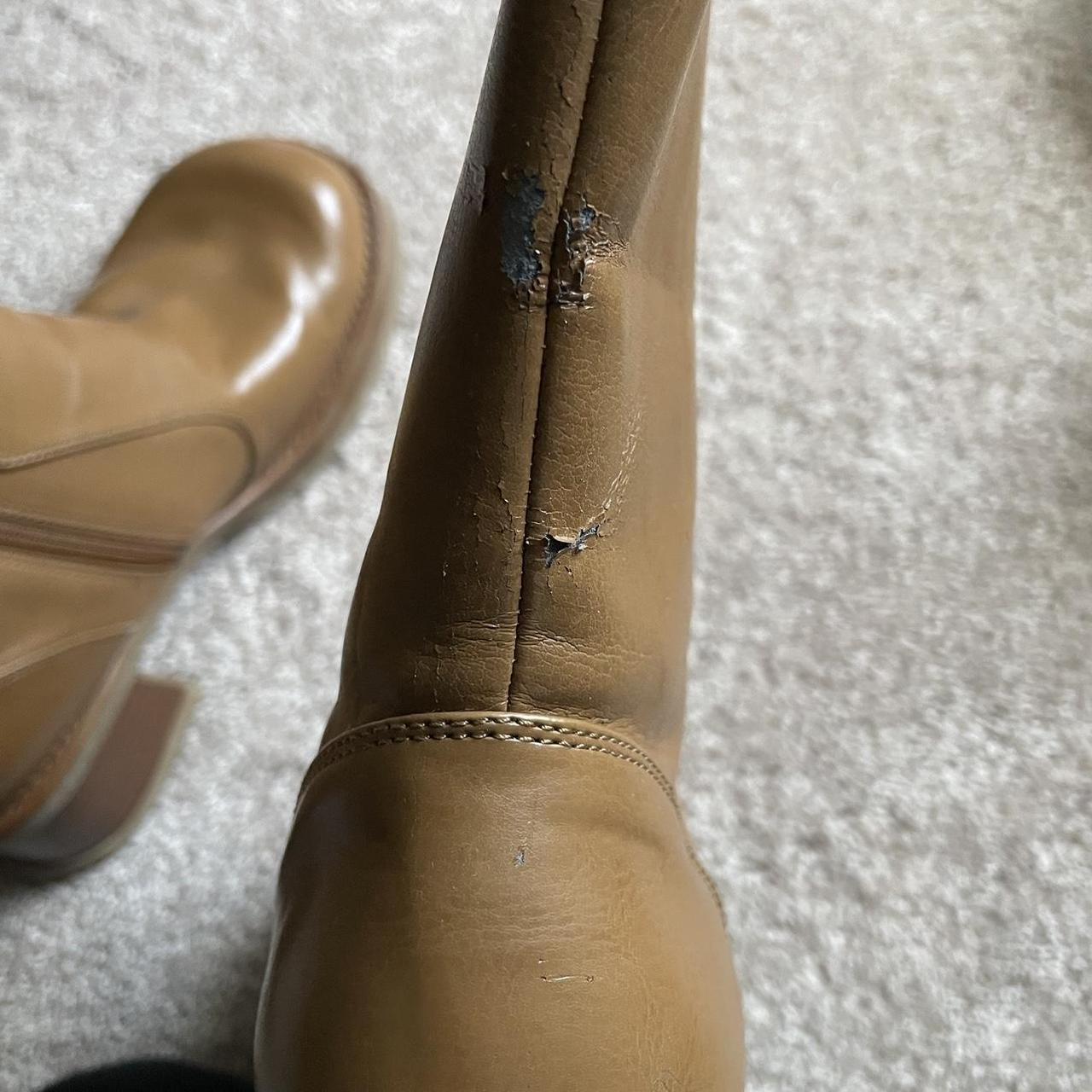 platform boots tan