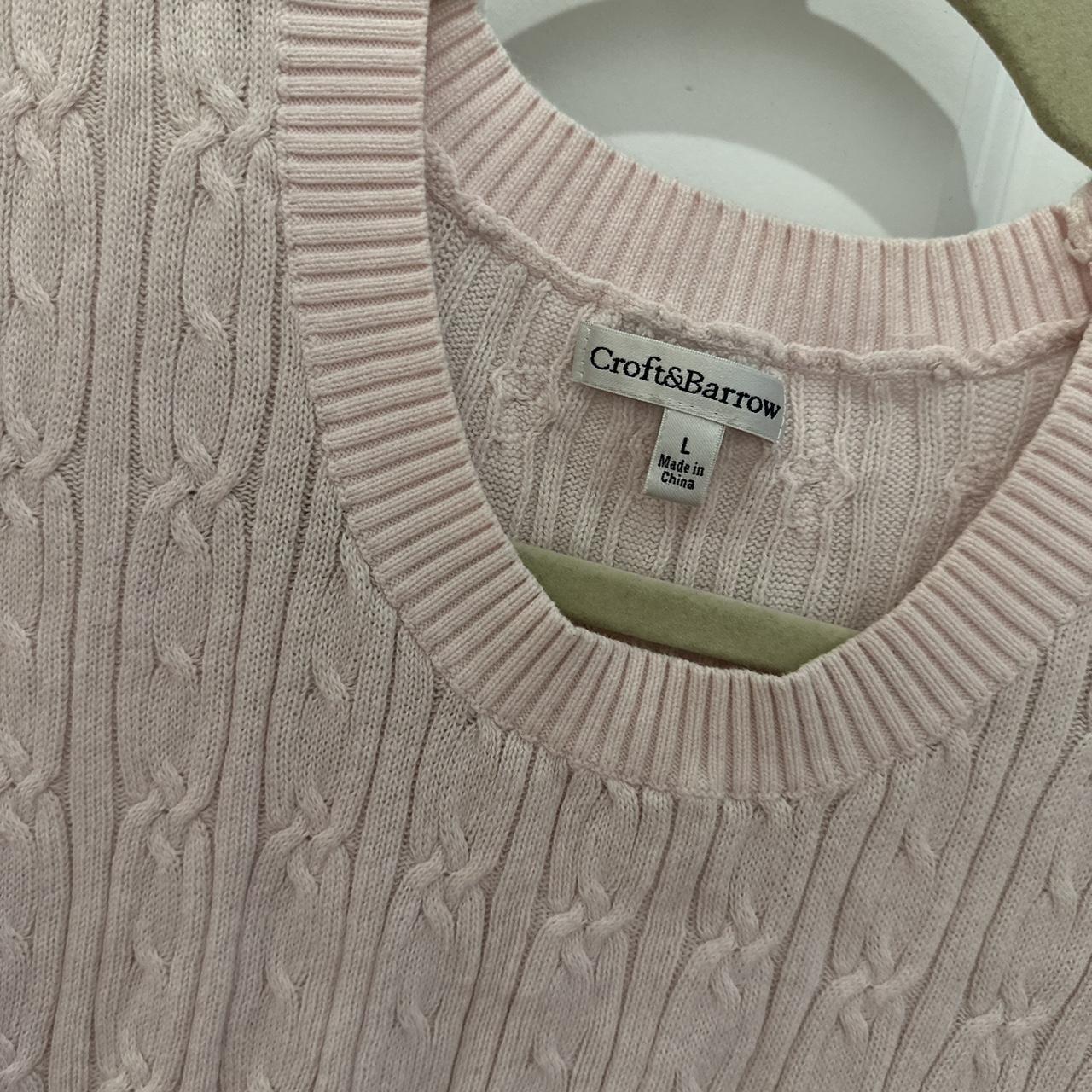 💕🌷🎀Baby Pink Sweater Vest🎀🌷💕 Tight large Loose... Depop