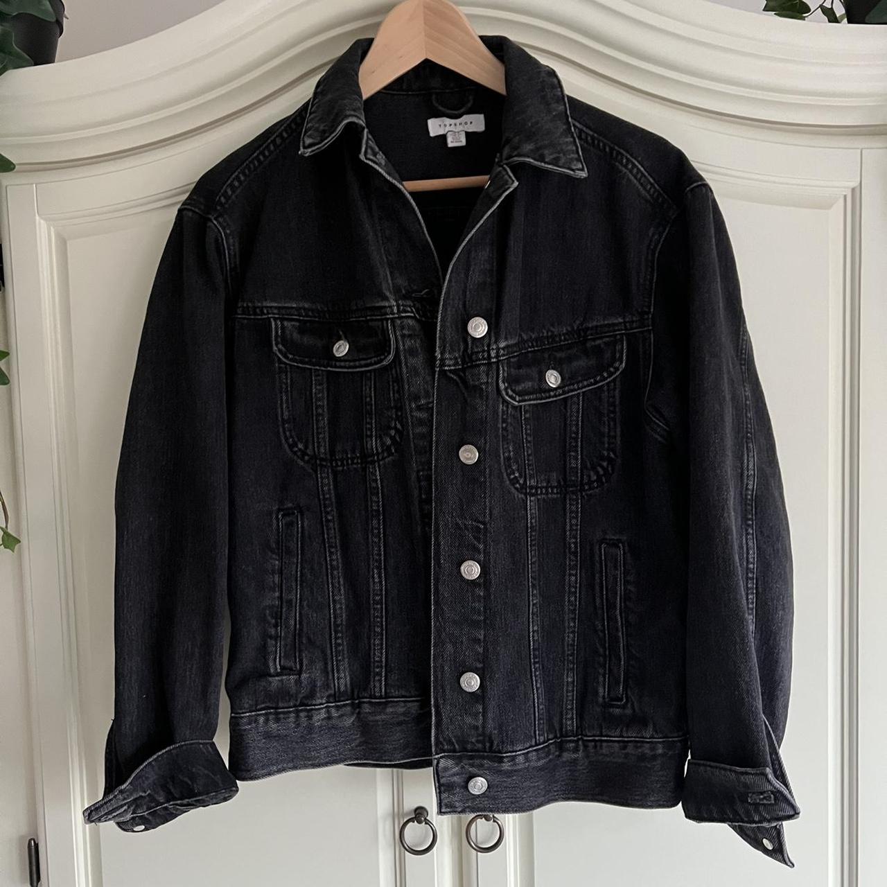 black denim jacket size 8 £20 amazing... Depop