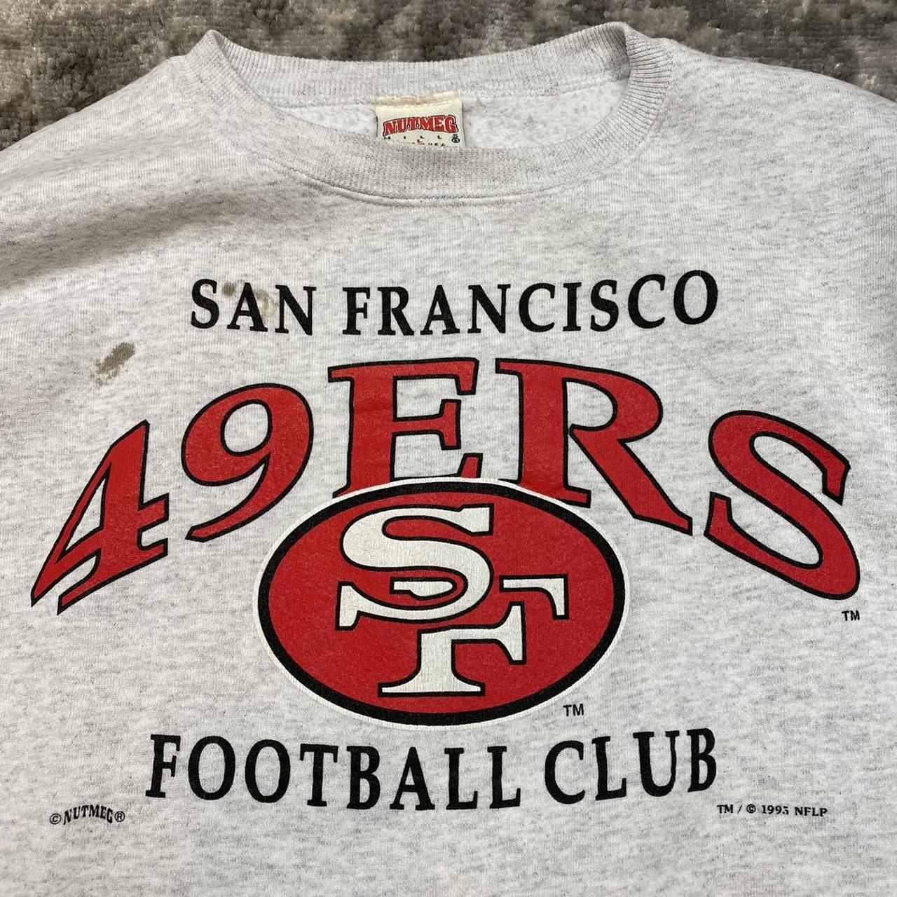 San Francisco 49ers Hoodie Mens Large Gray Football NFL Nutmeg Mill Vintage