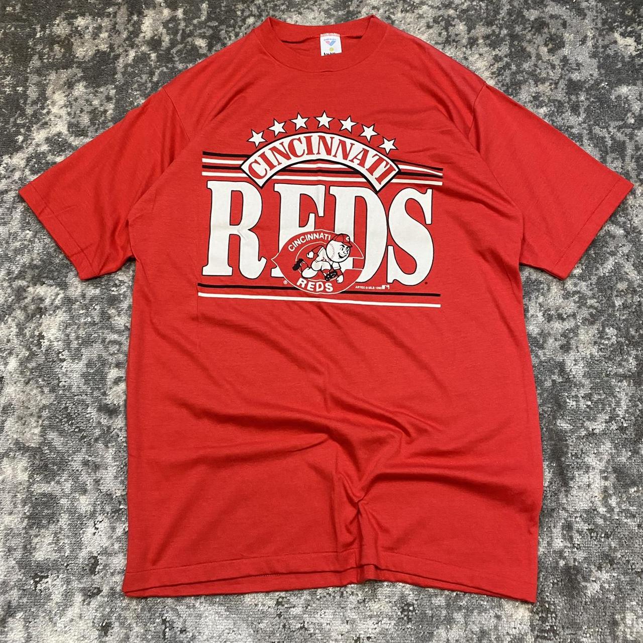 Cincinnati Reds Vintage VTG 90's Russell Athletics - Depop