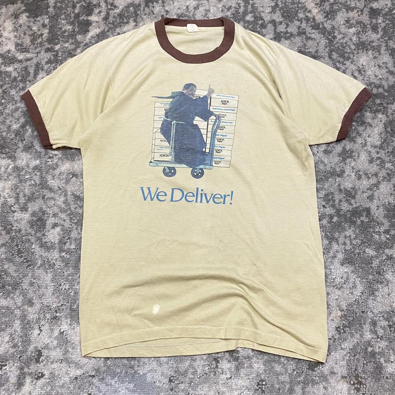 Vintage 70s Xerox T Shirt Cool ringer style tee... Depop