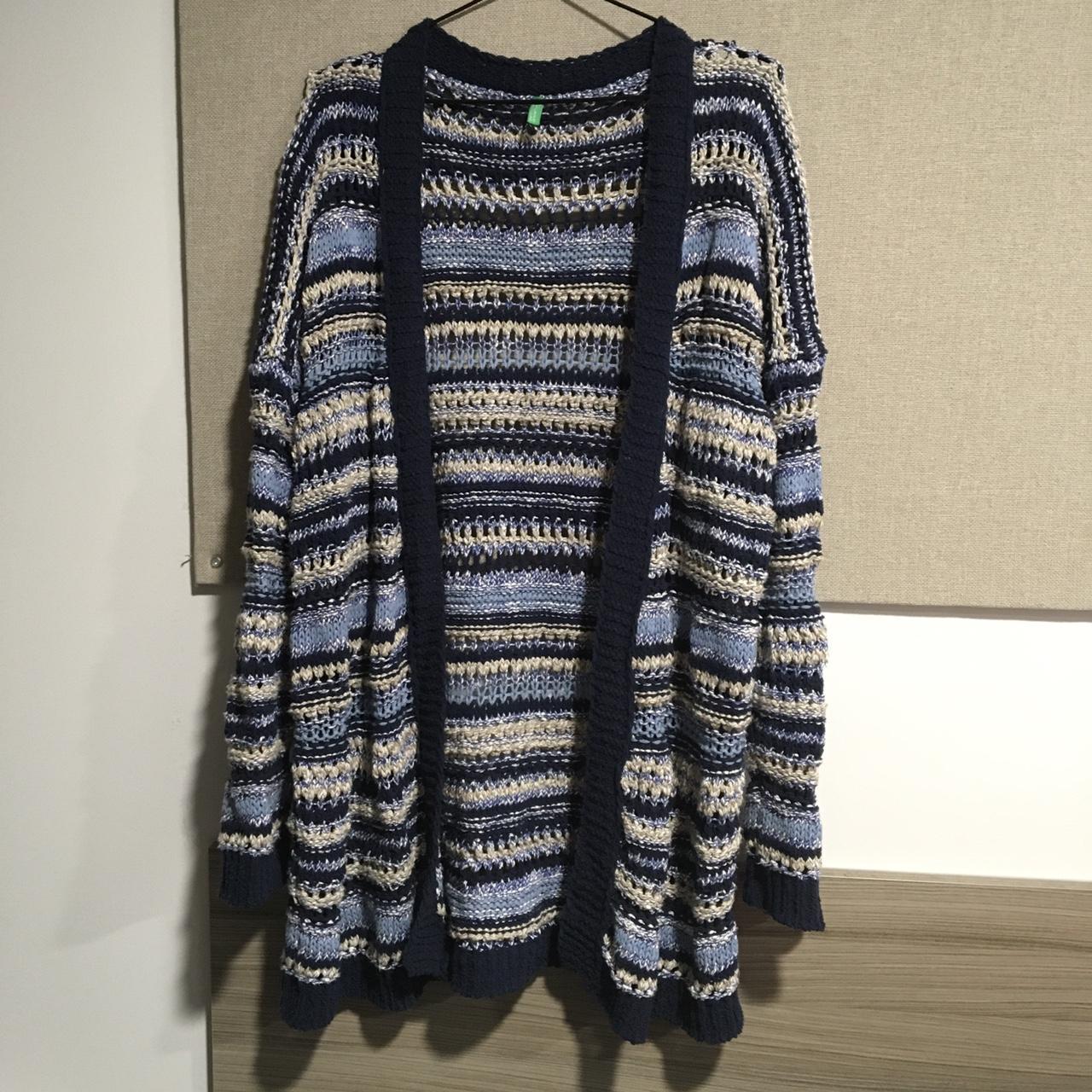 THEEEEE CUTEST BLUE STRIPED CARDIGAN EVERRR... Depop