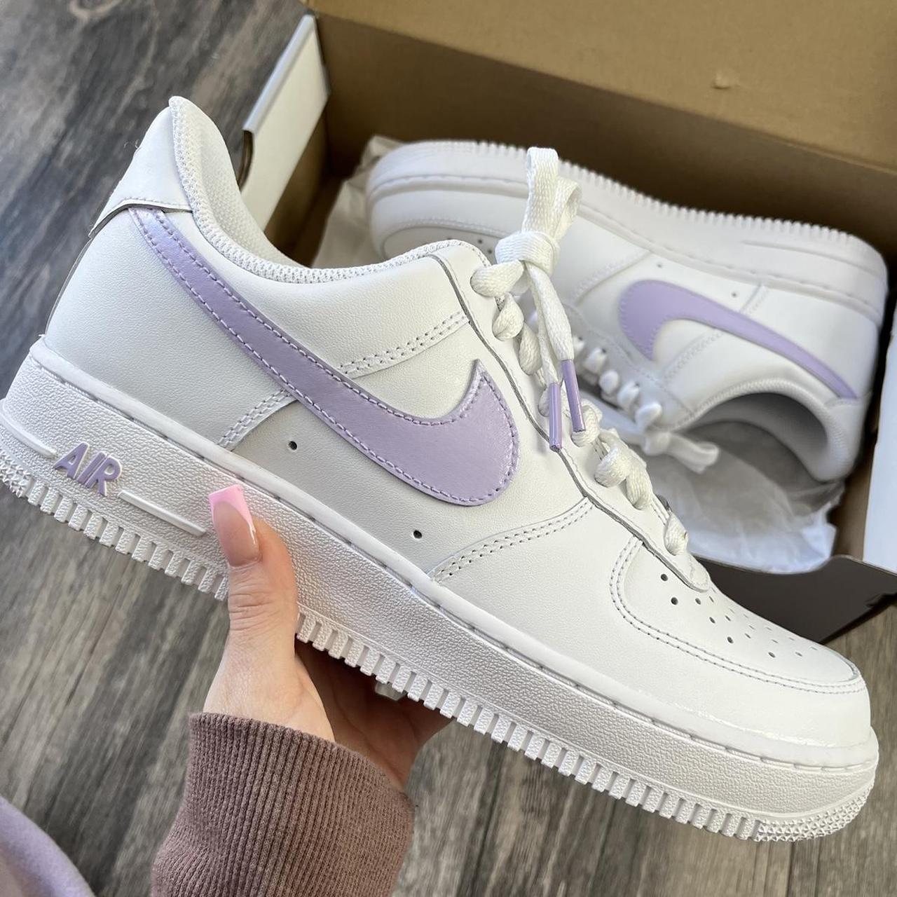 lavender air force 1s 💜 size 9.5 women / 8 men brand... - Depop