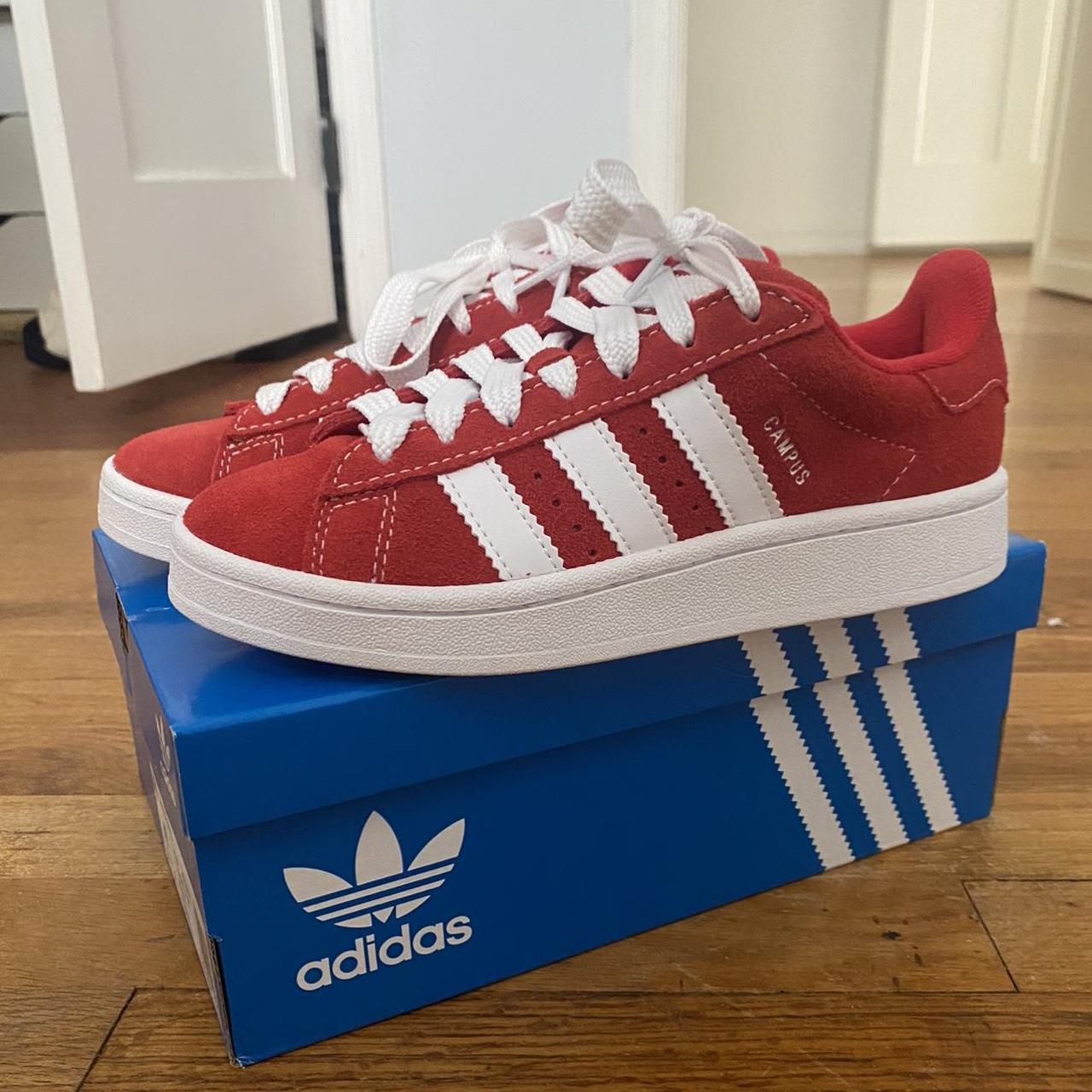 Adidas Women's Red Trainers | Depop
