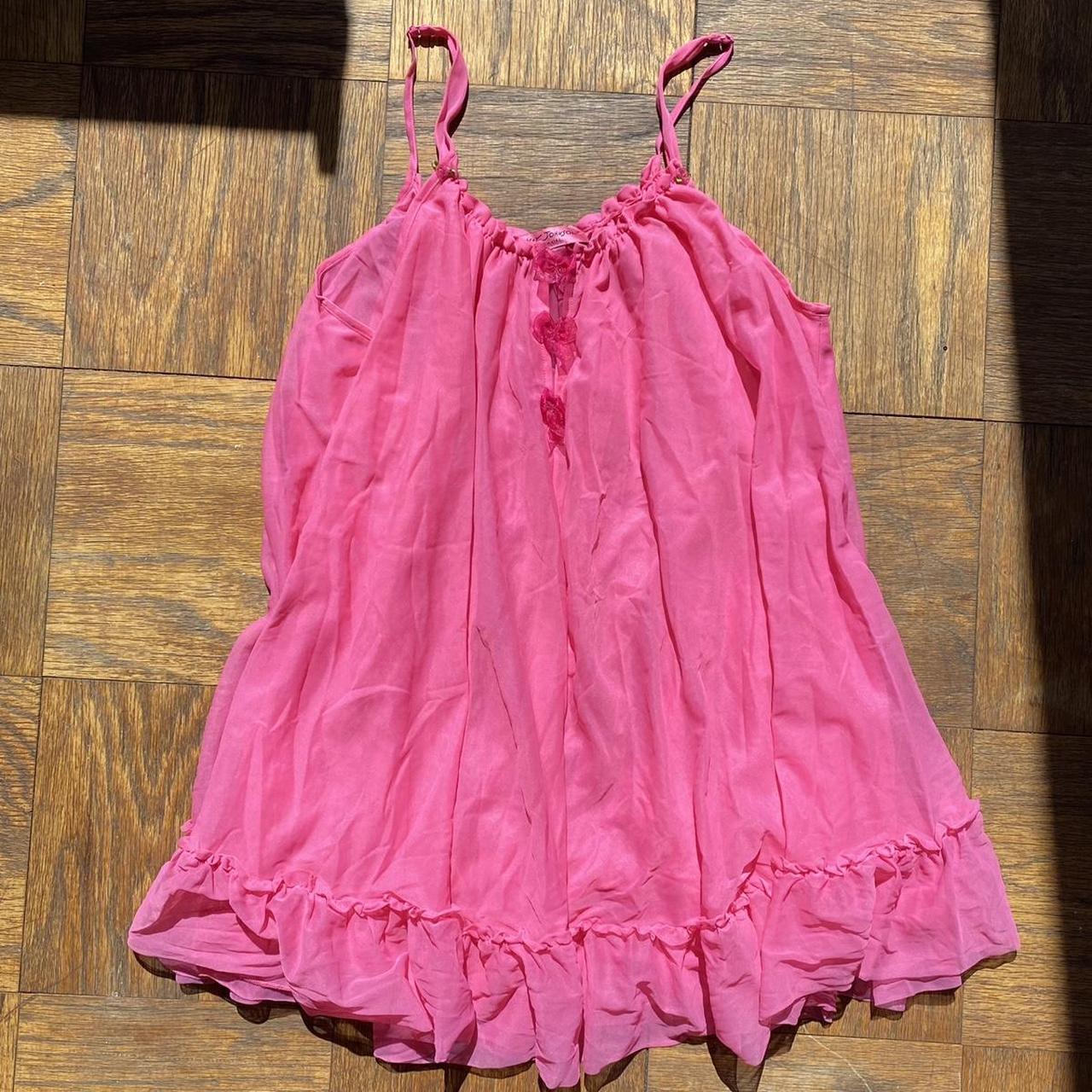 Betsey Johnson Women's Pink Dress | Depop