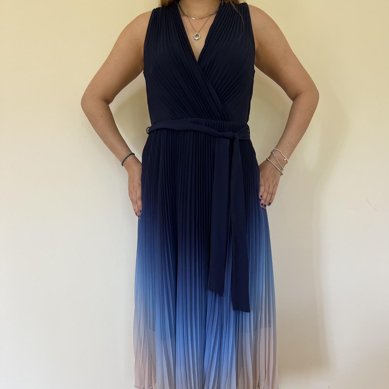 Phase Eight blue ombre pleated maxi dress with a Depop
