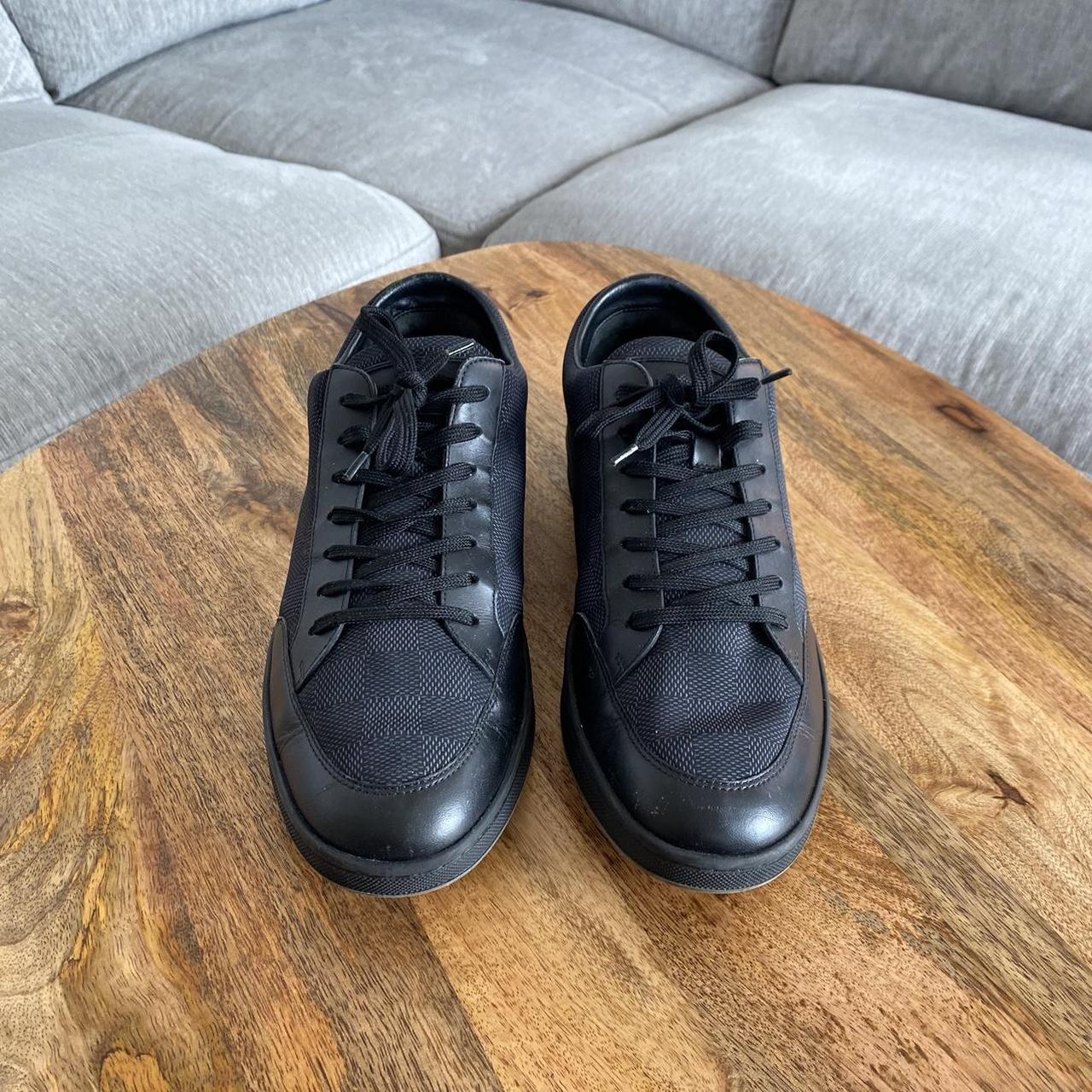 LOUIS VUITTON LEATHER LOW TRAINERS MS0178 UK... - Depop