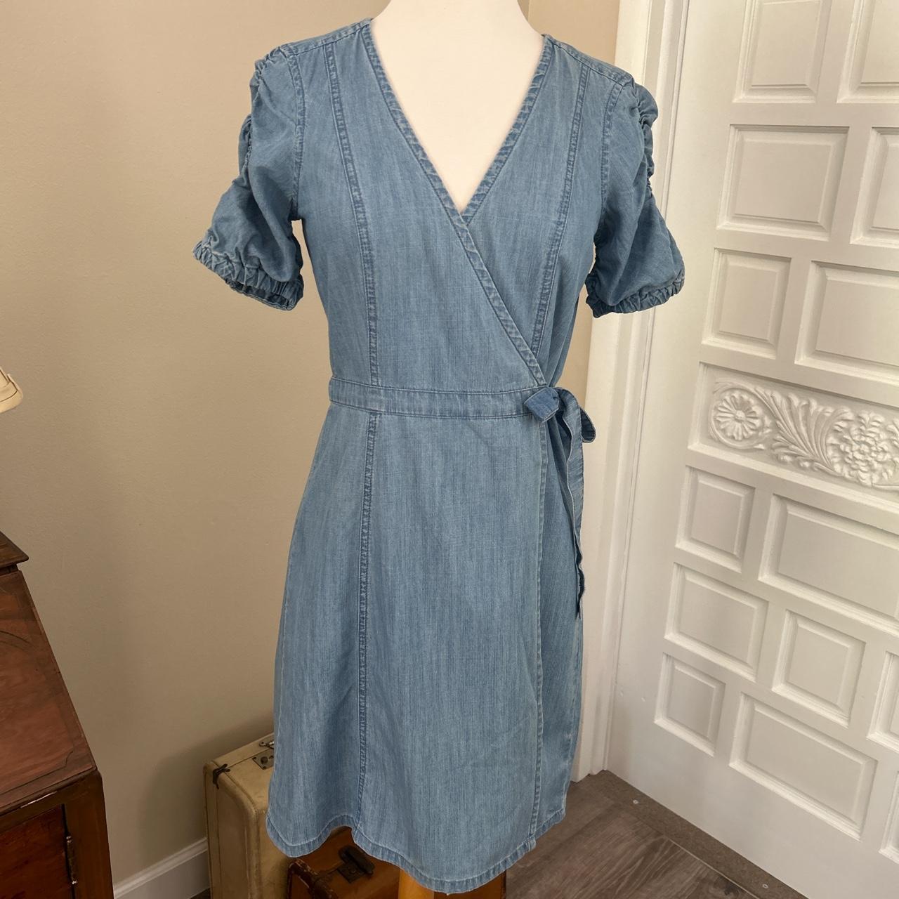 madewell denim wrap dress