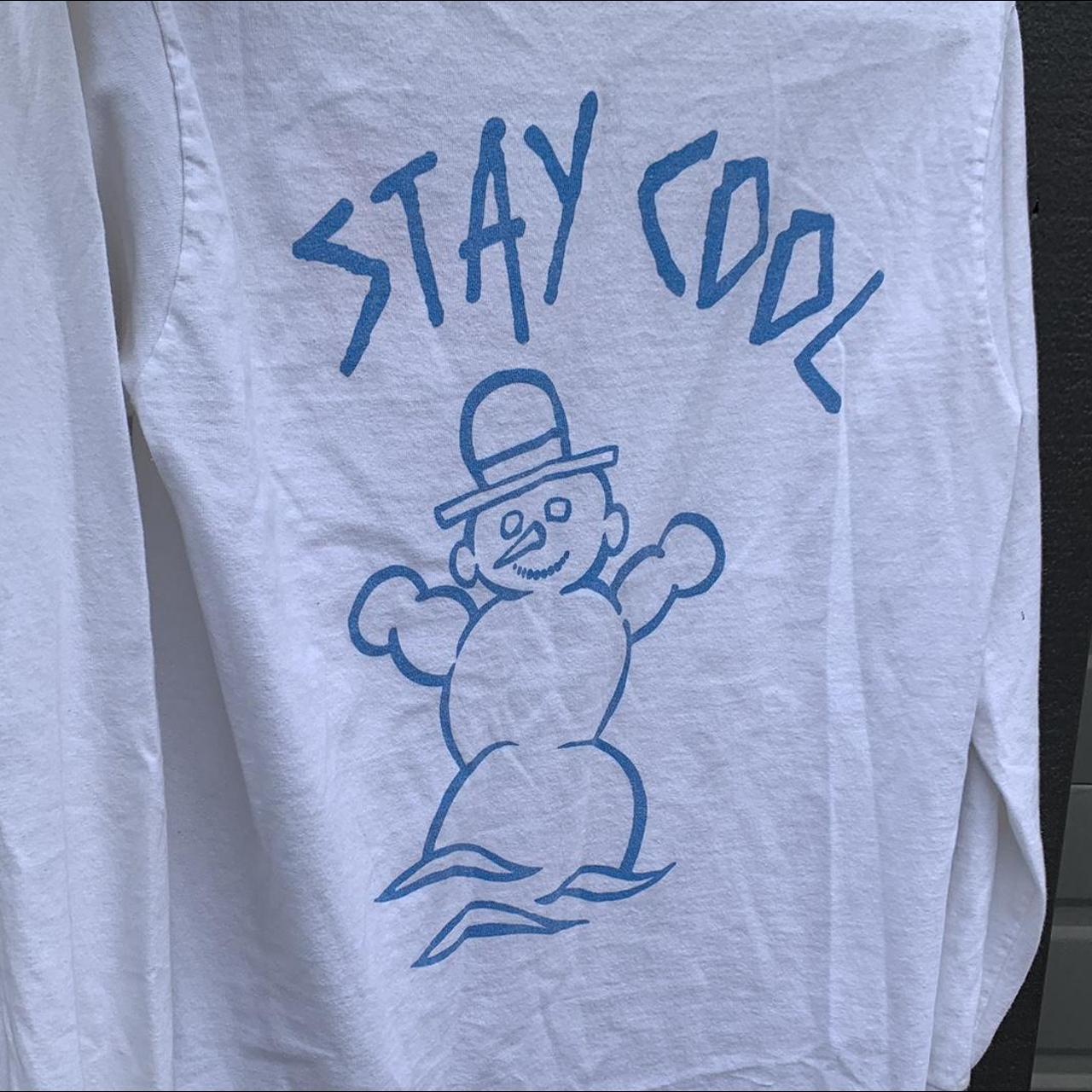 STAY COOL NYC Men's White and Blue T-shirt