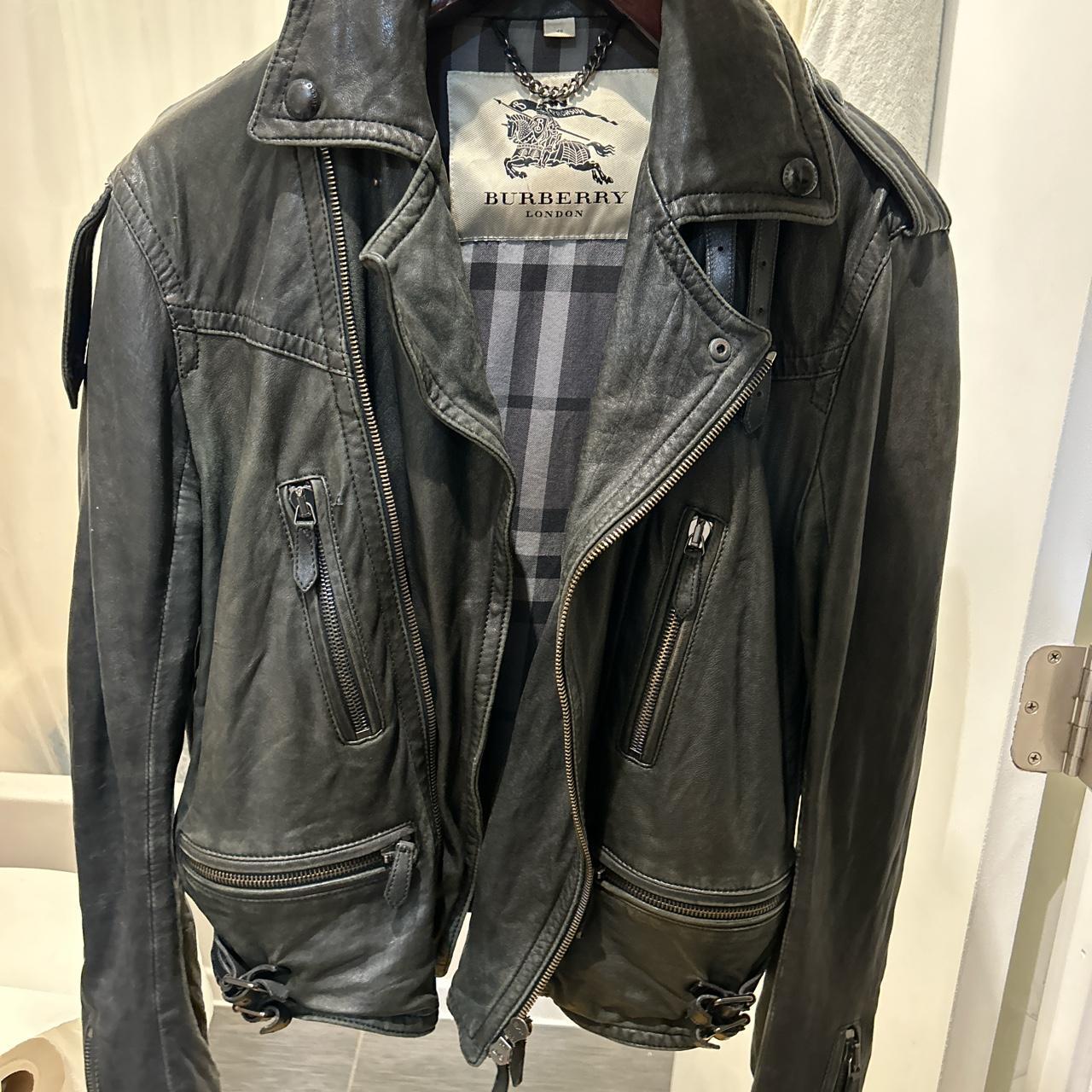 Burberry loseley leather clearance jacket