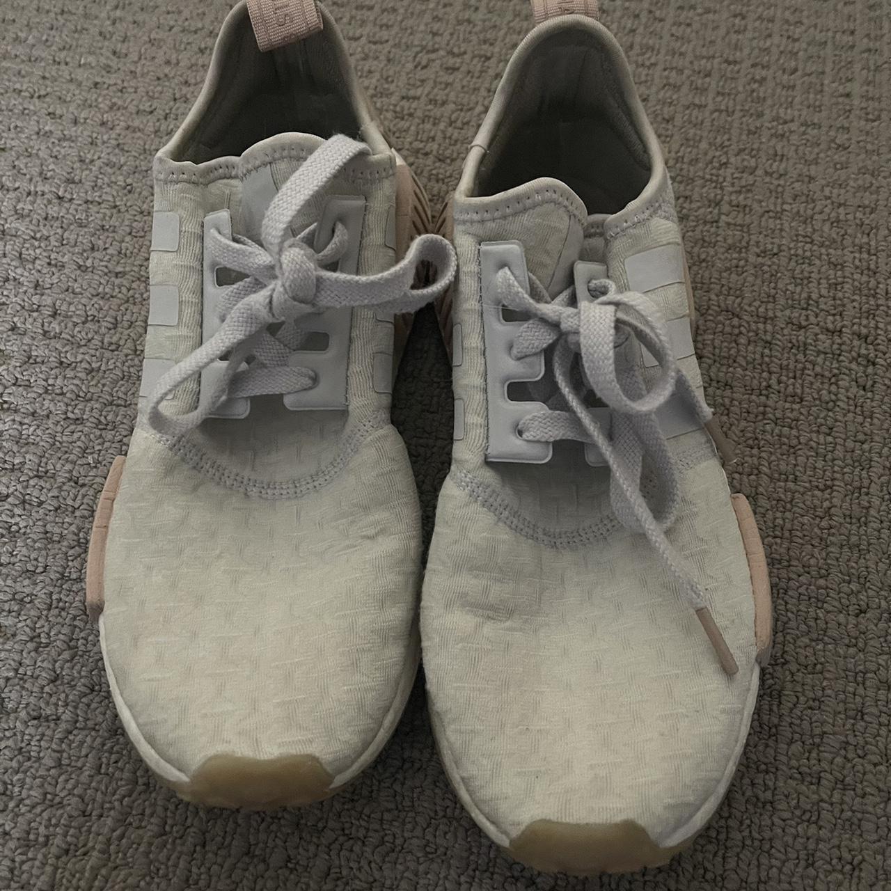 Grey and beige adidas NMD runners Great condition - Depop