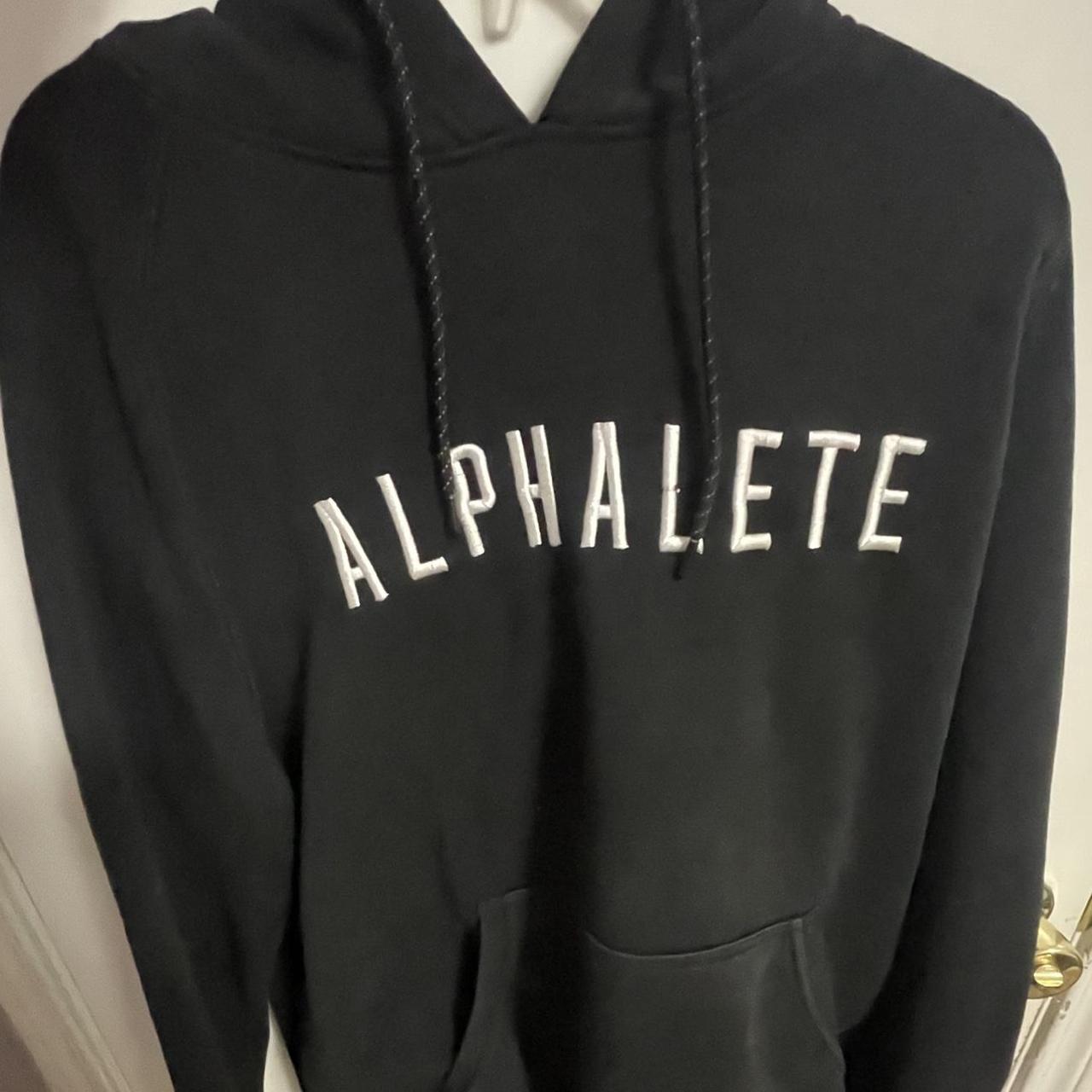 Alphalete Men's Black Hoodie | Depop
